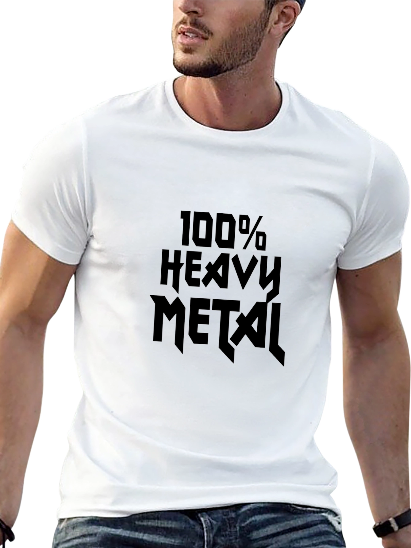 Black 100% Heavy Metal Black Graphic Tee view 13