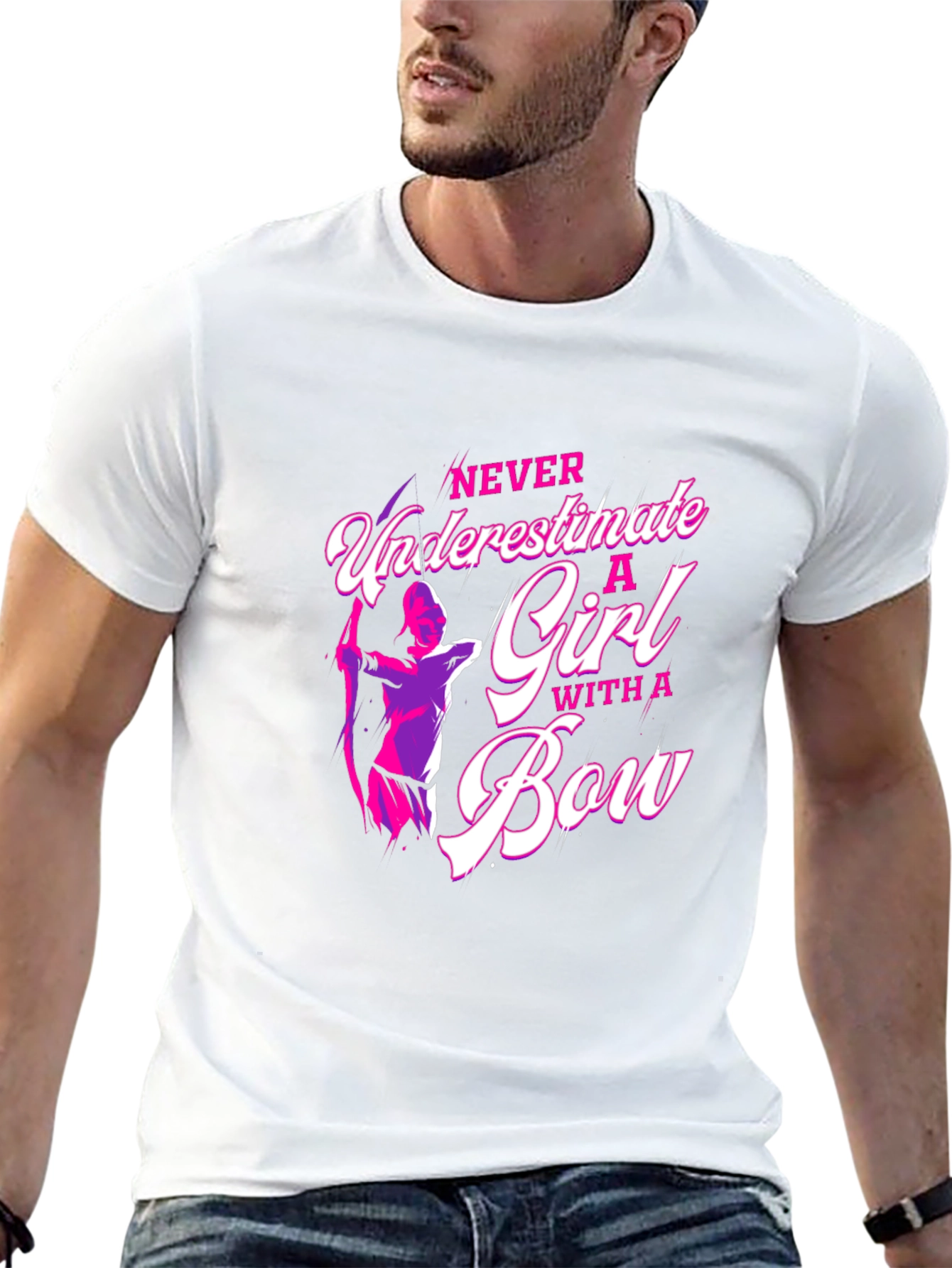 Black Archery Girl's T-Shirt: Never Underestimate! view 13