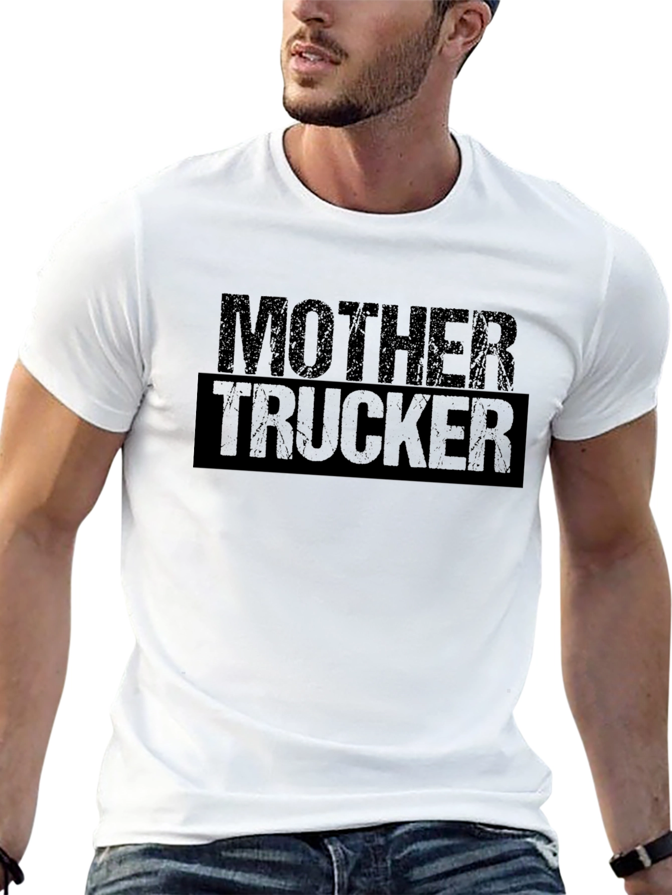Black Mother Trucker Graphic Tee - Bold & Edgy Design view 13