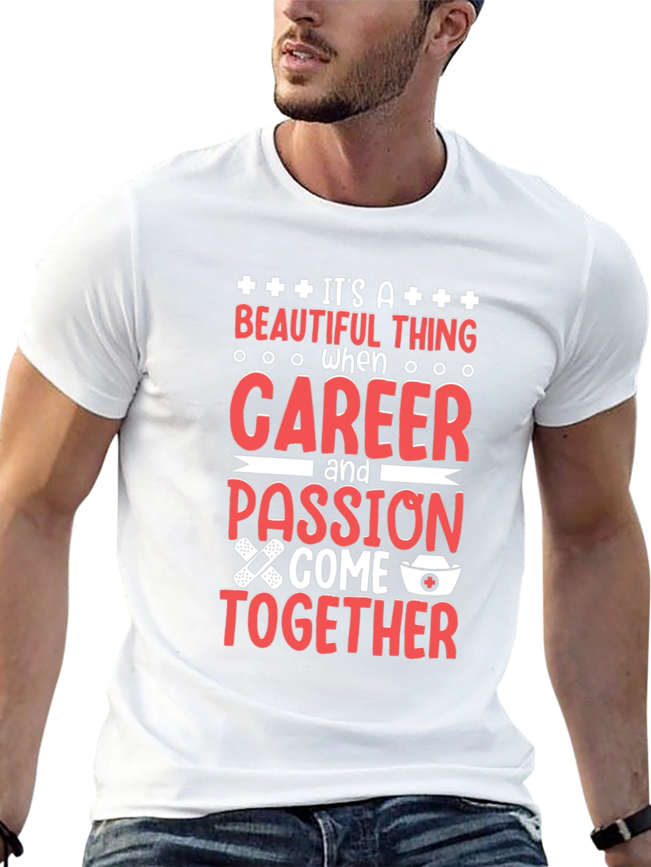 Black Career & Passion Tee - Nurse Appreciation view 13