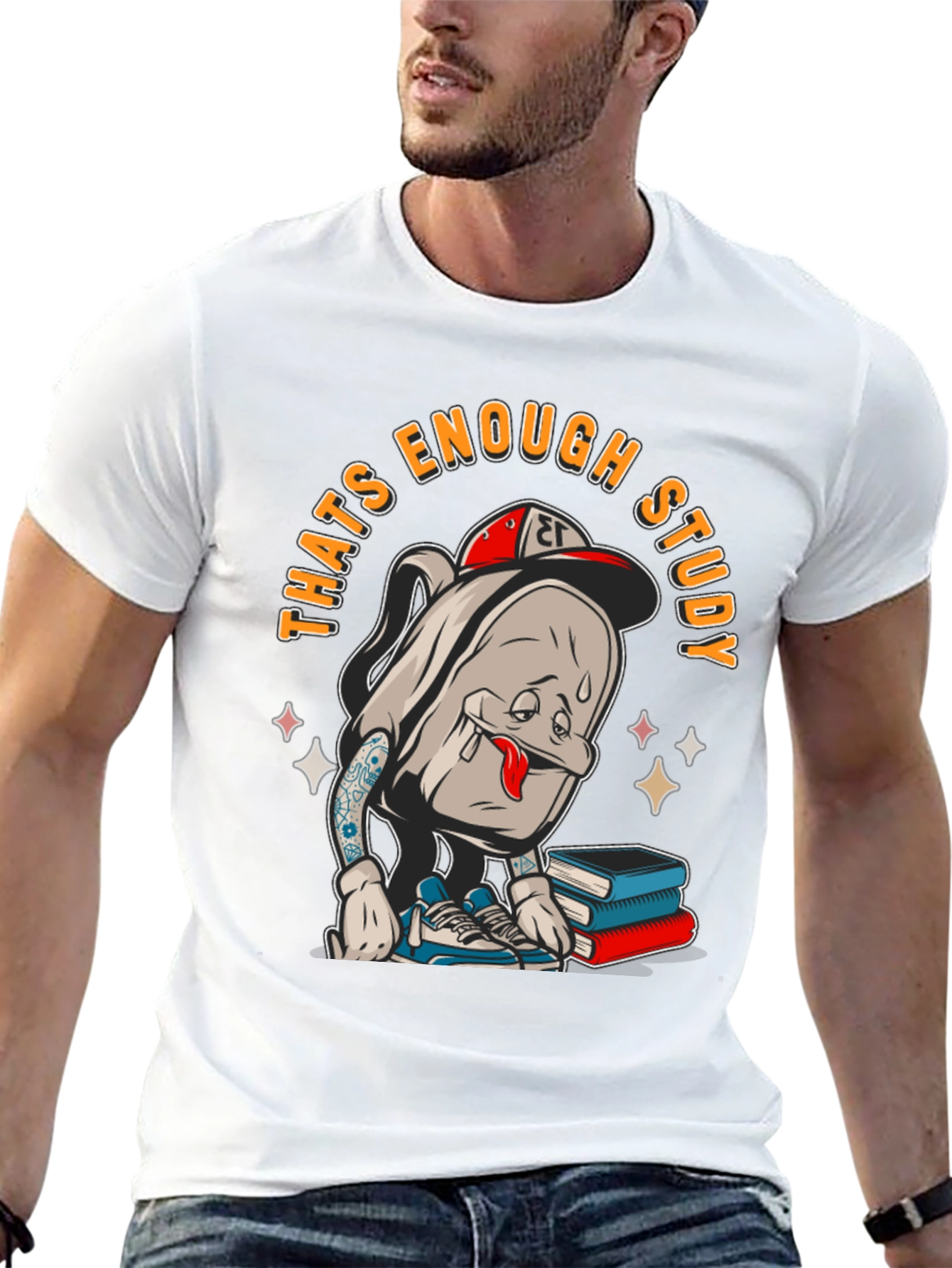 Black That's Enough Study T-Shirt view 13