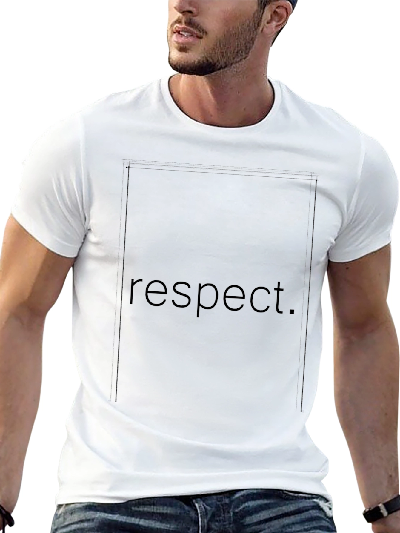 Black Respect Black T-Shirt view 13