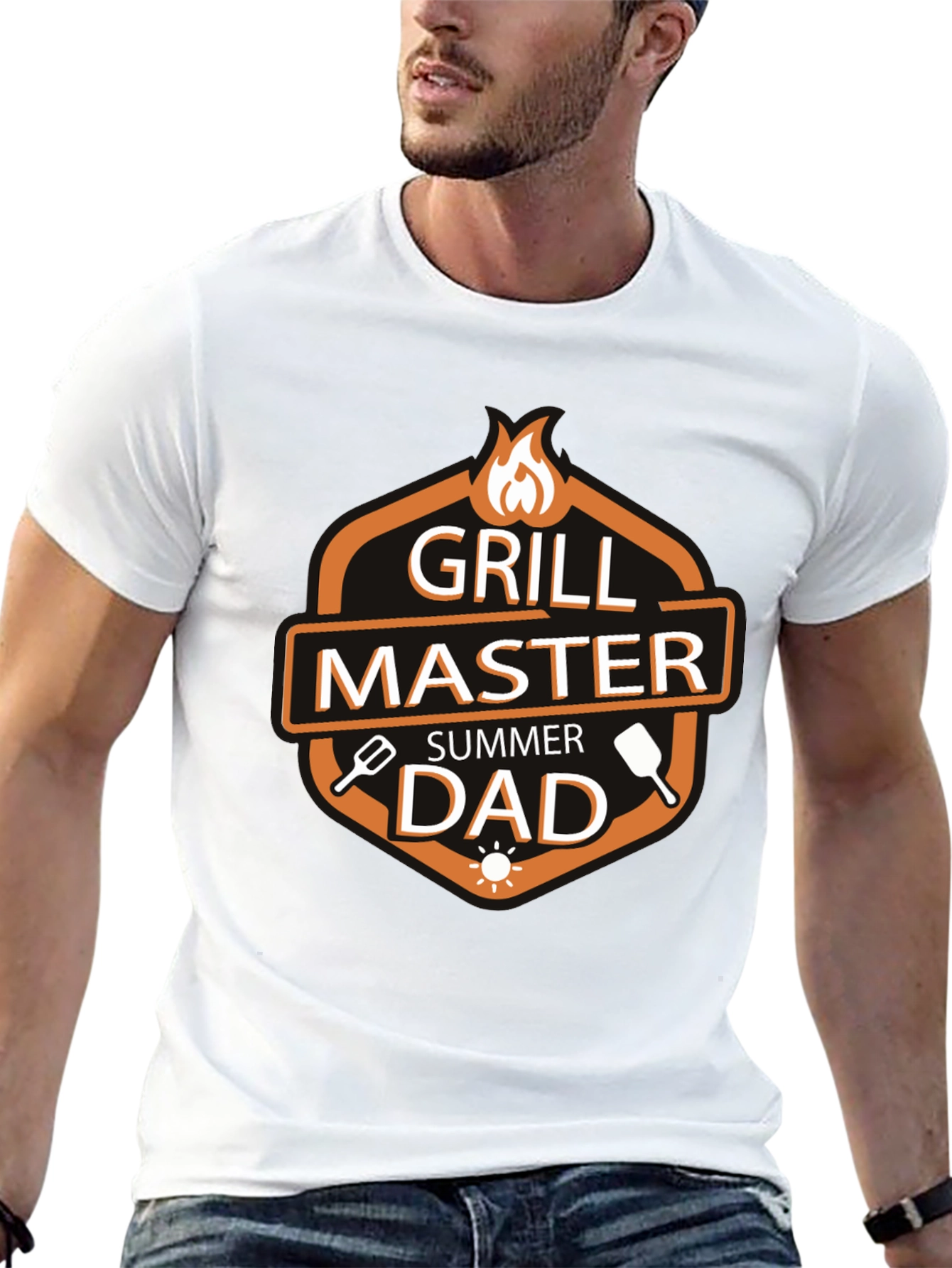 Black Grill Master Summer Dad T-Shirt view 13