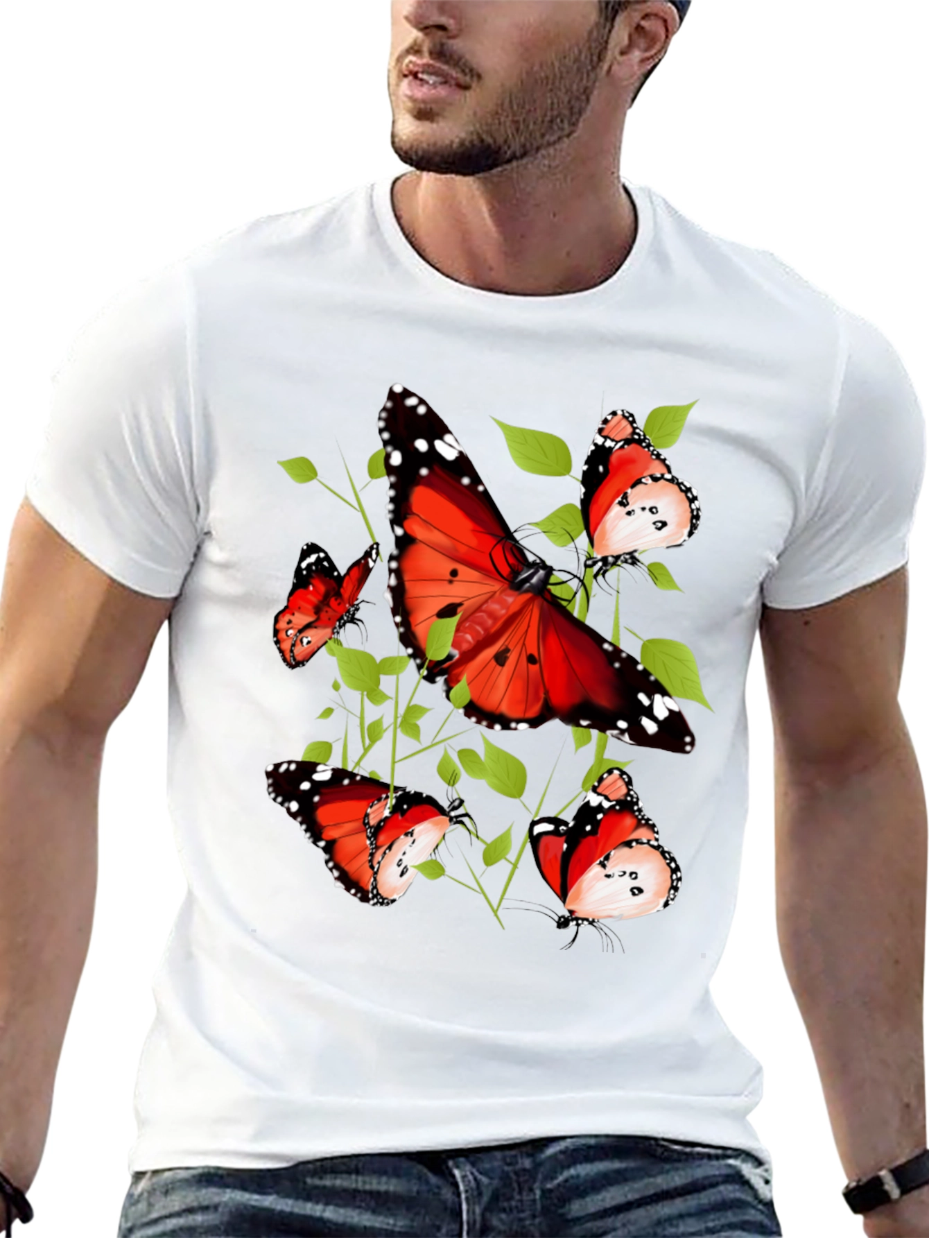 Black Butterfly Graphic Tee - Nature Inspired Design view 13