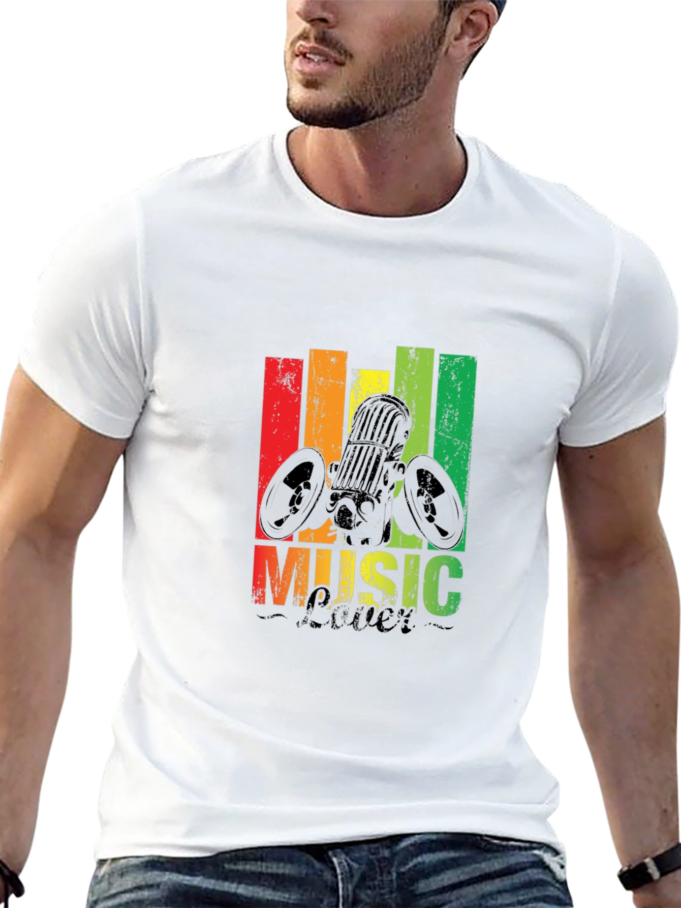 Black Rasta Music Lover T-Shirt view 13