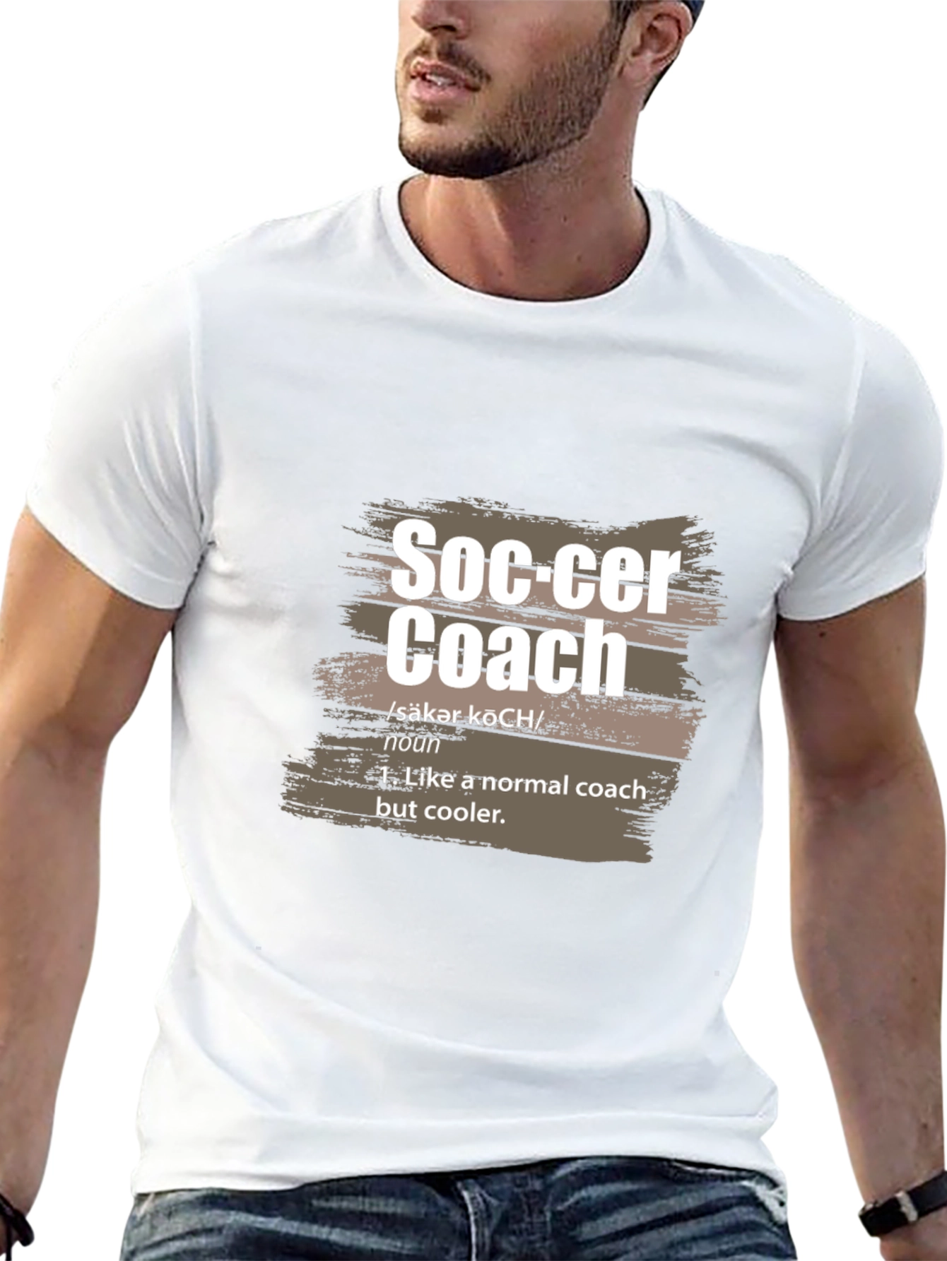 Black Soccer Coach Definition T-Shirt view 13