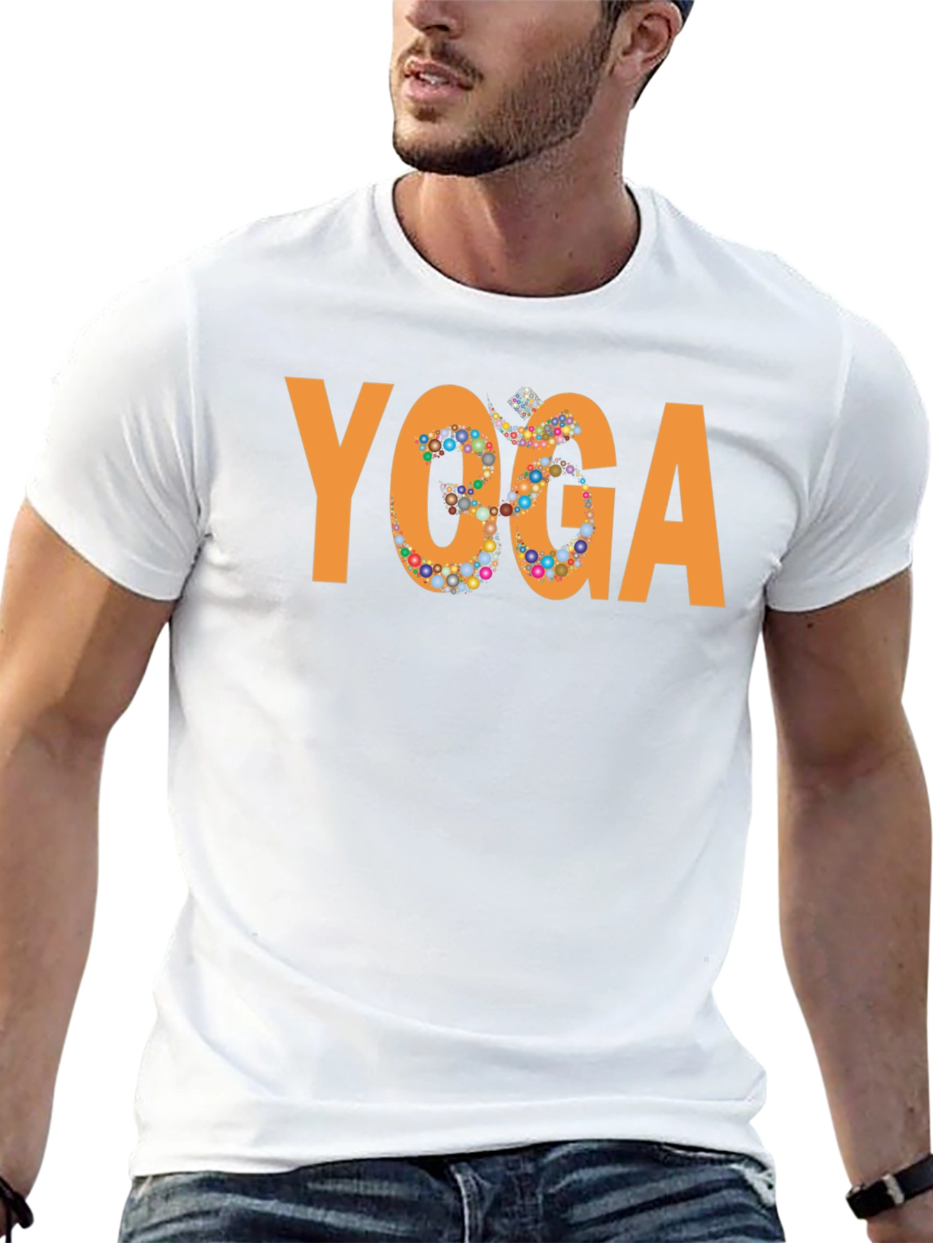 Black Yoga Graphic Tee - Meditative Comfort view 13