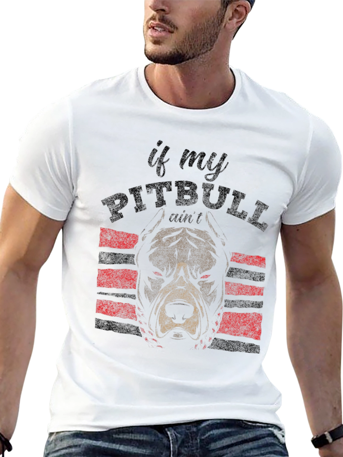 Black Pitbull Graphic T-Shirt - Black view 13