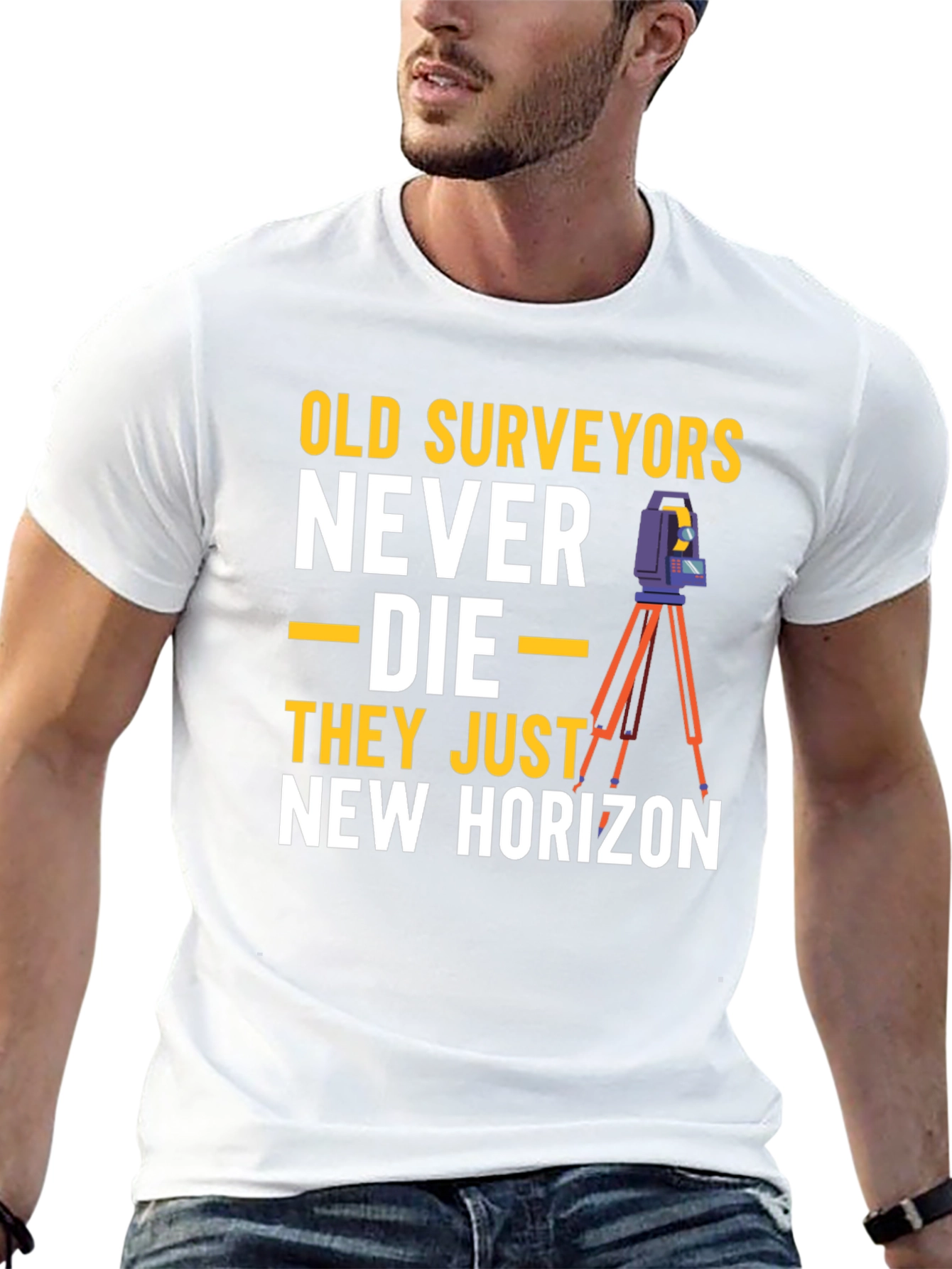 Black Old Surveyors New Horizon Graphic T-Shirt view 13