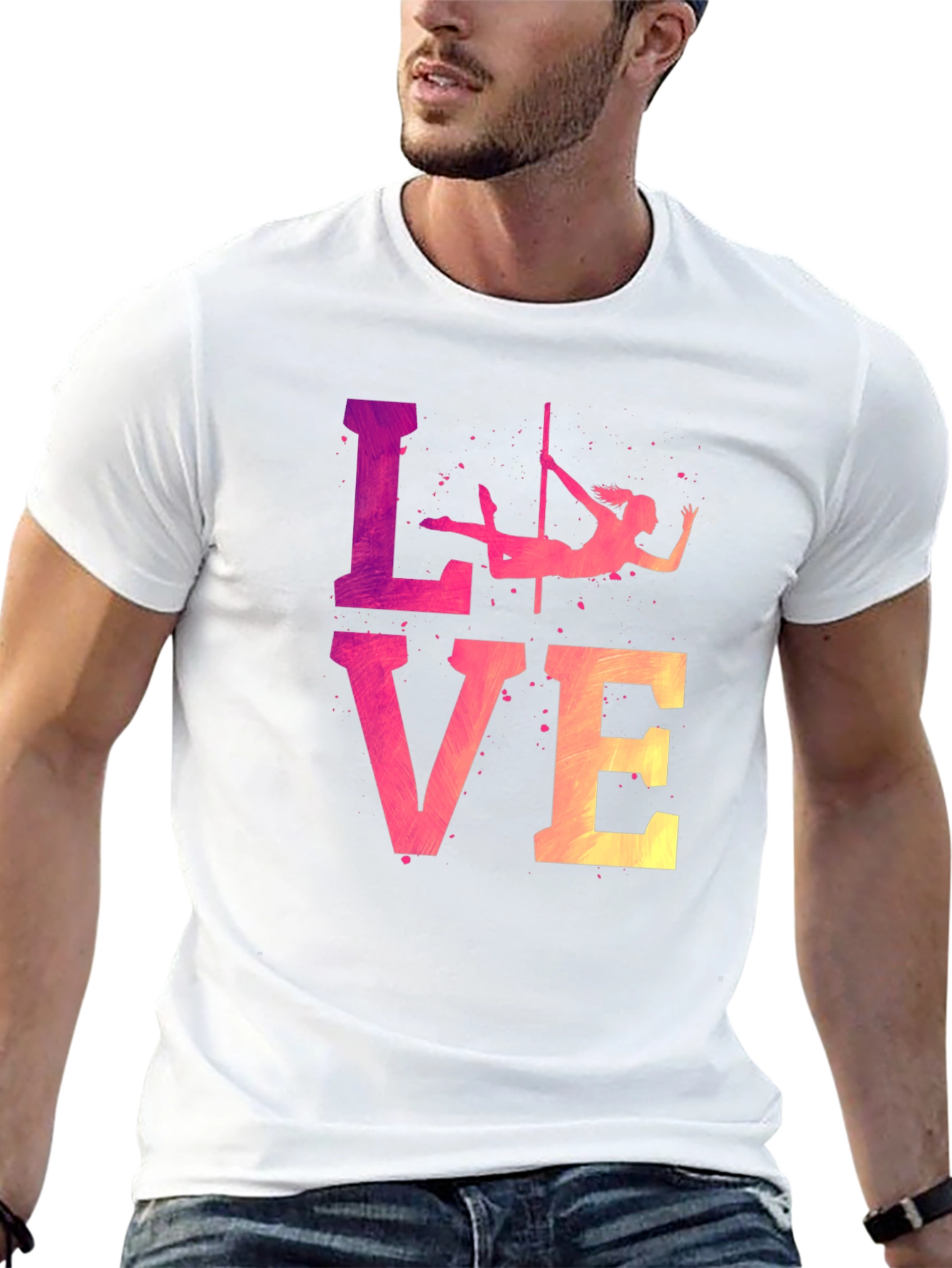 Black Pole Dancing Love Graphic T-Shirt view 13