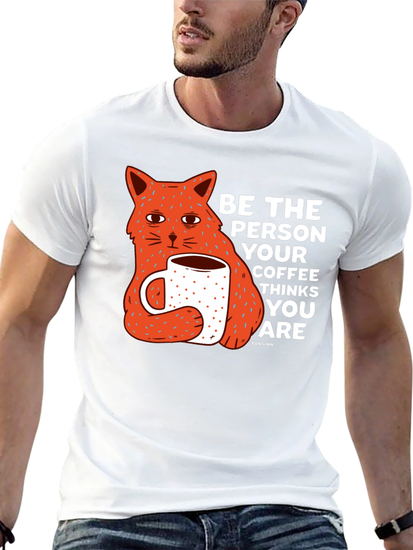 Black Cat & Coffee Graphic Tee - Be the Person Your Coffee Thinks You Are view 13