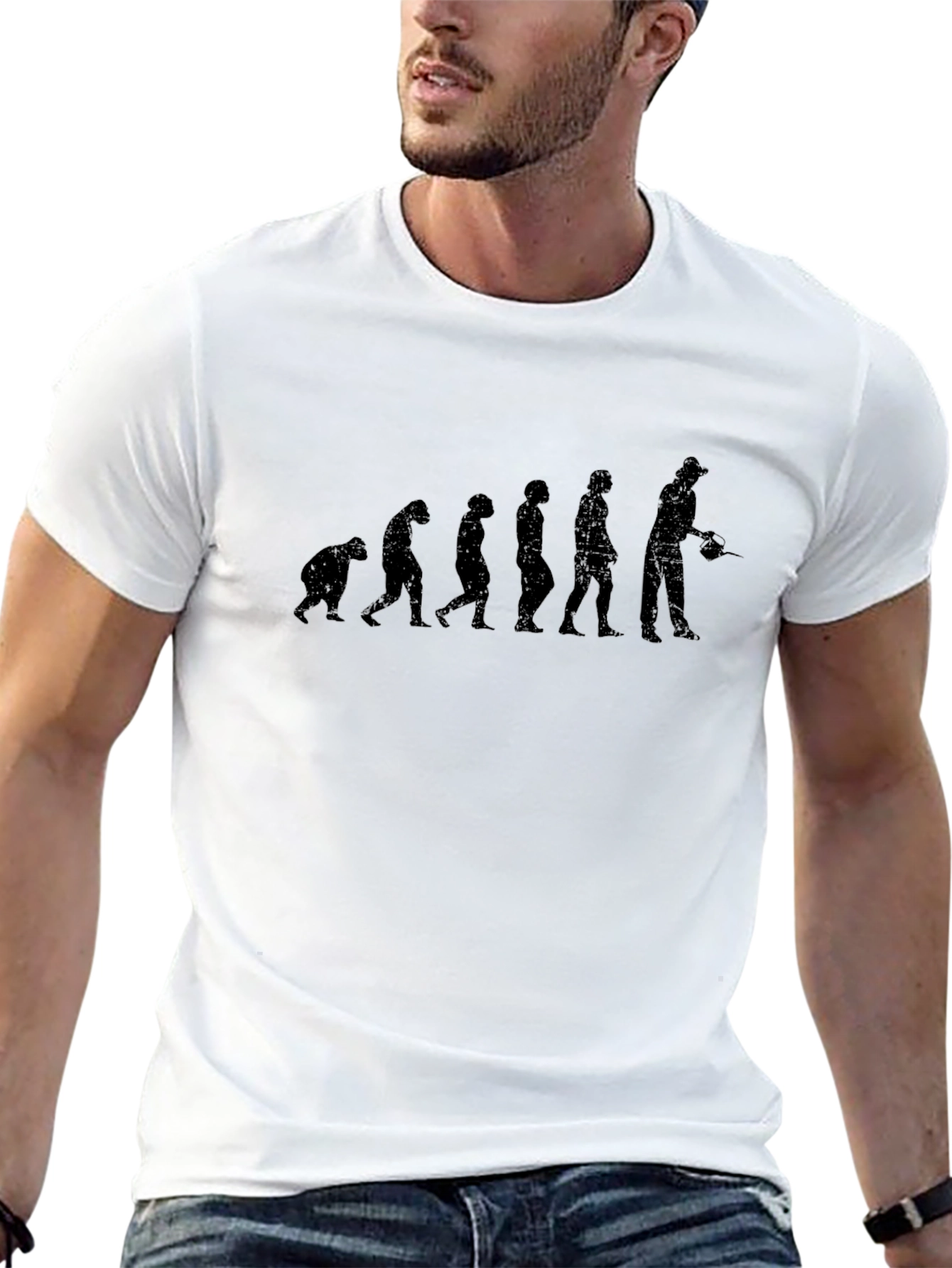 Black Evolution of Gardener Funny T-Shirt view 13