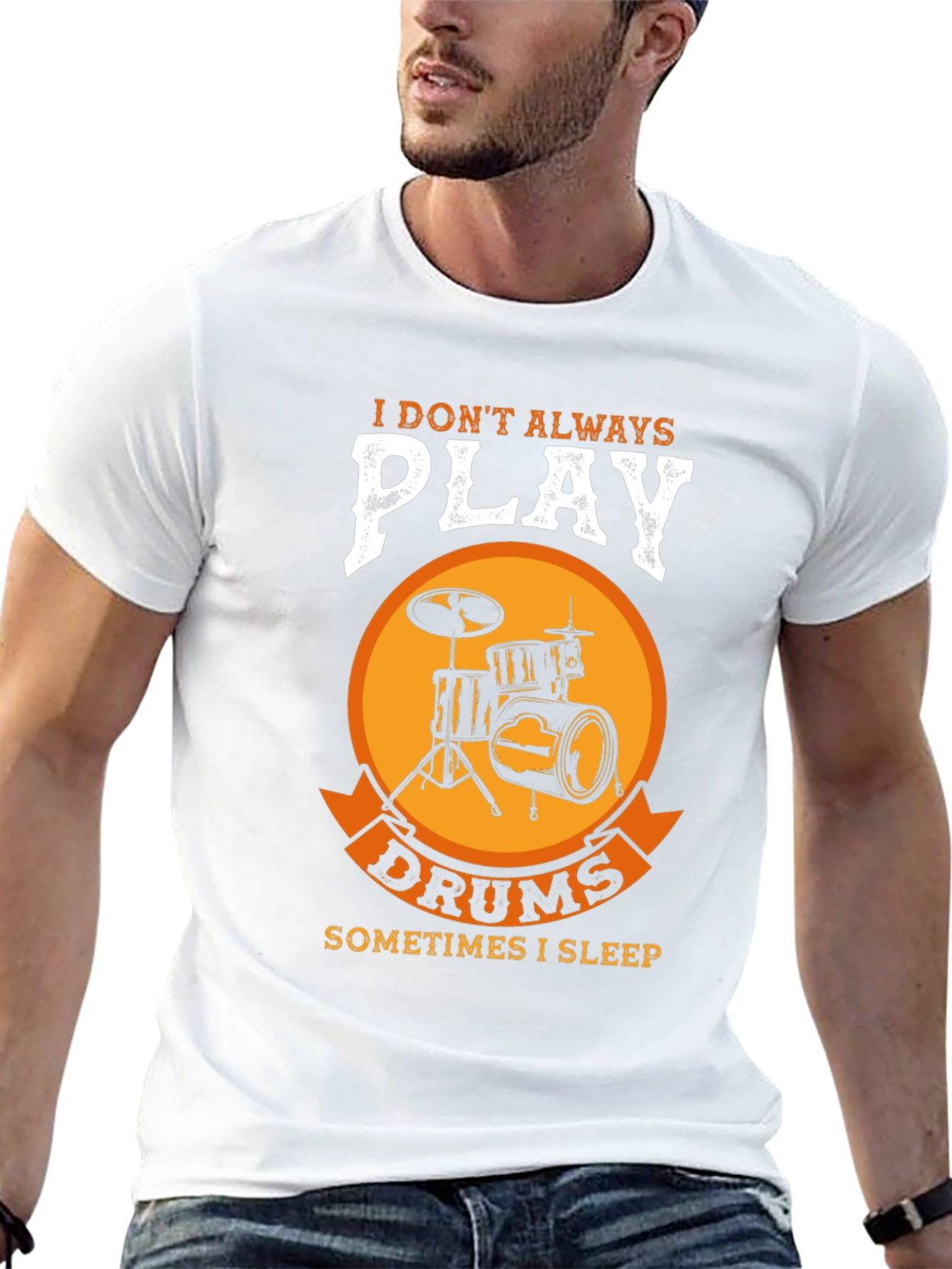 Black Drummer T-Shirt: I Don't Always Play Drums view 13