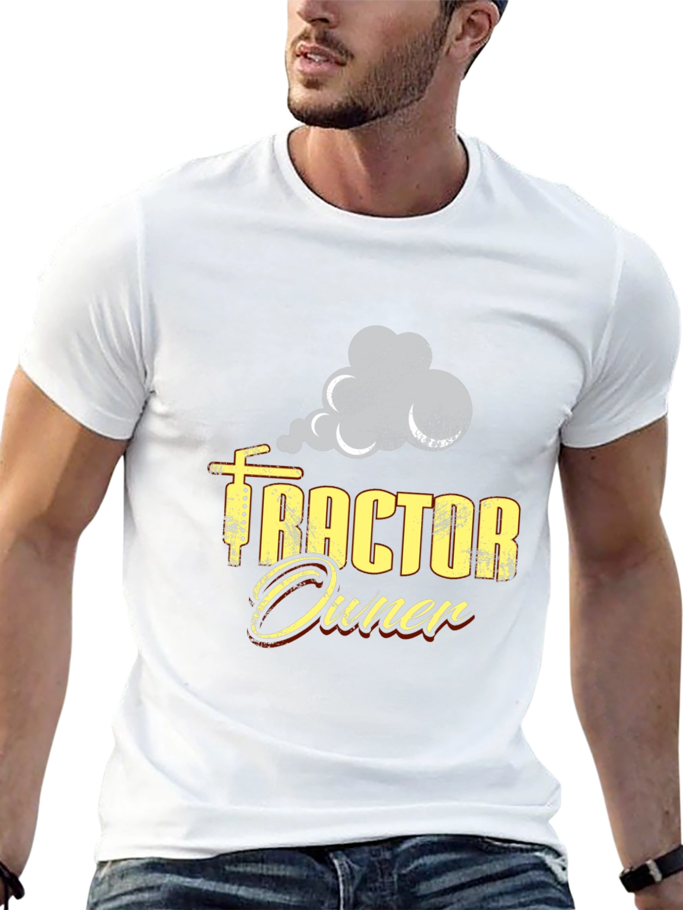 Black Tractor Owner Black Graphic Tee view 13