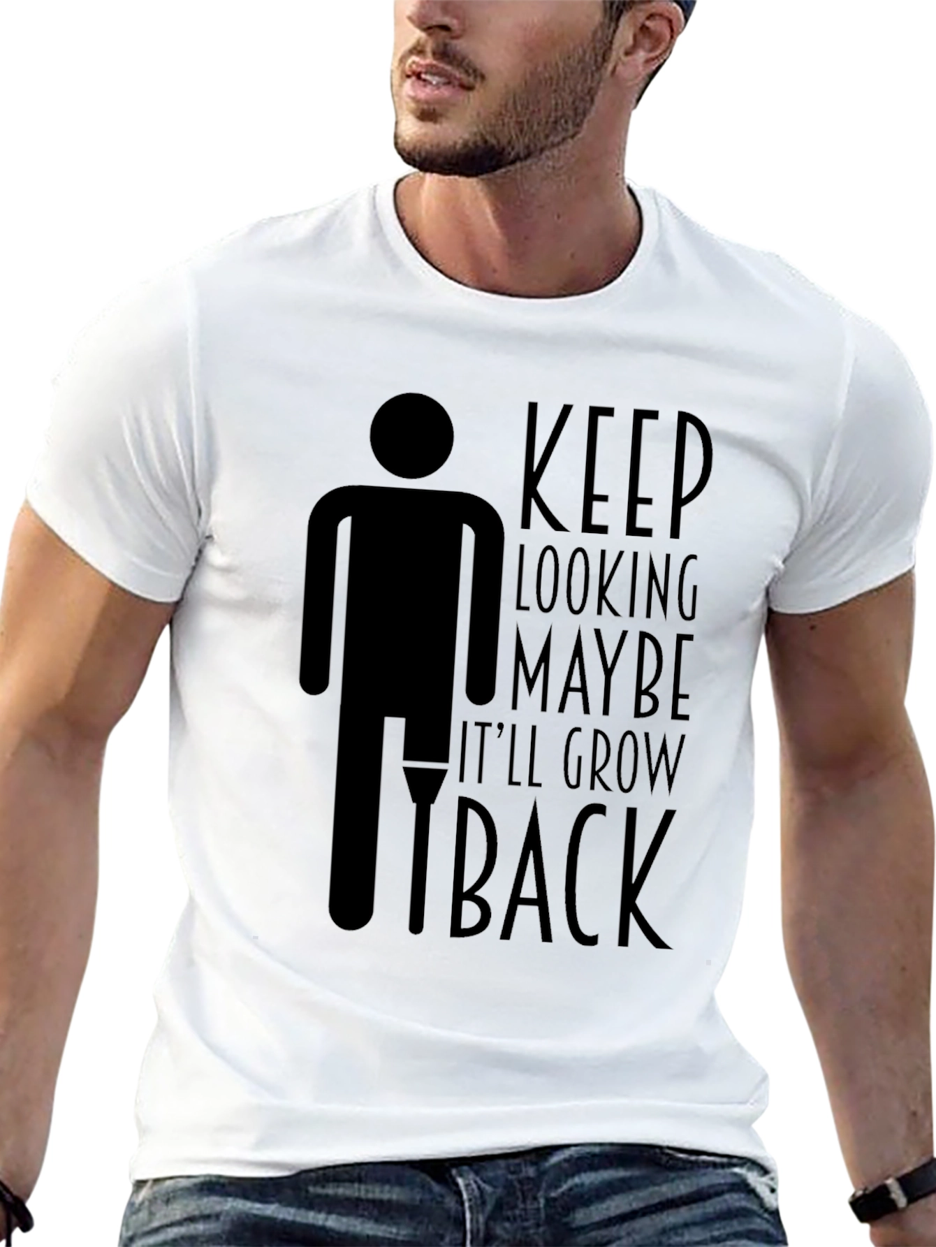 Black Humorous Amputee Humor T-Shirt view 13
