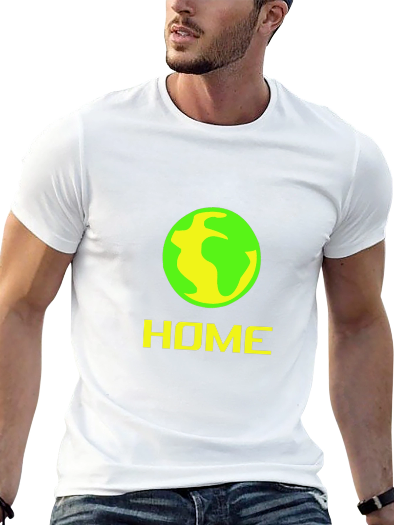 Black Home Planet Graphic Tee - Black Cotton Comfort view 13