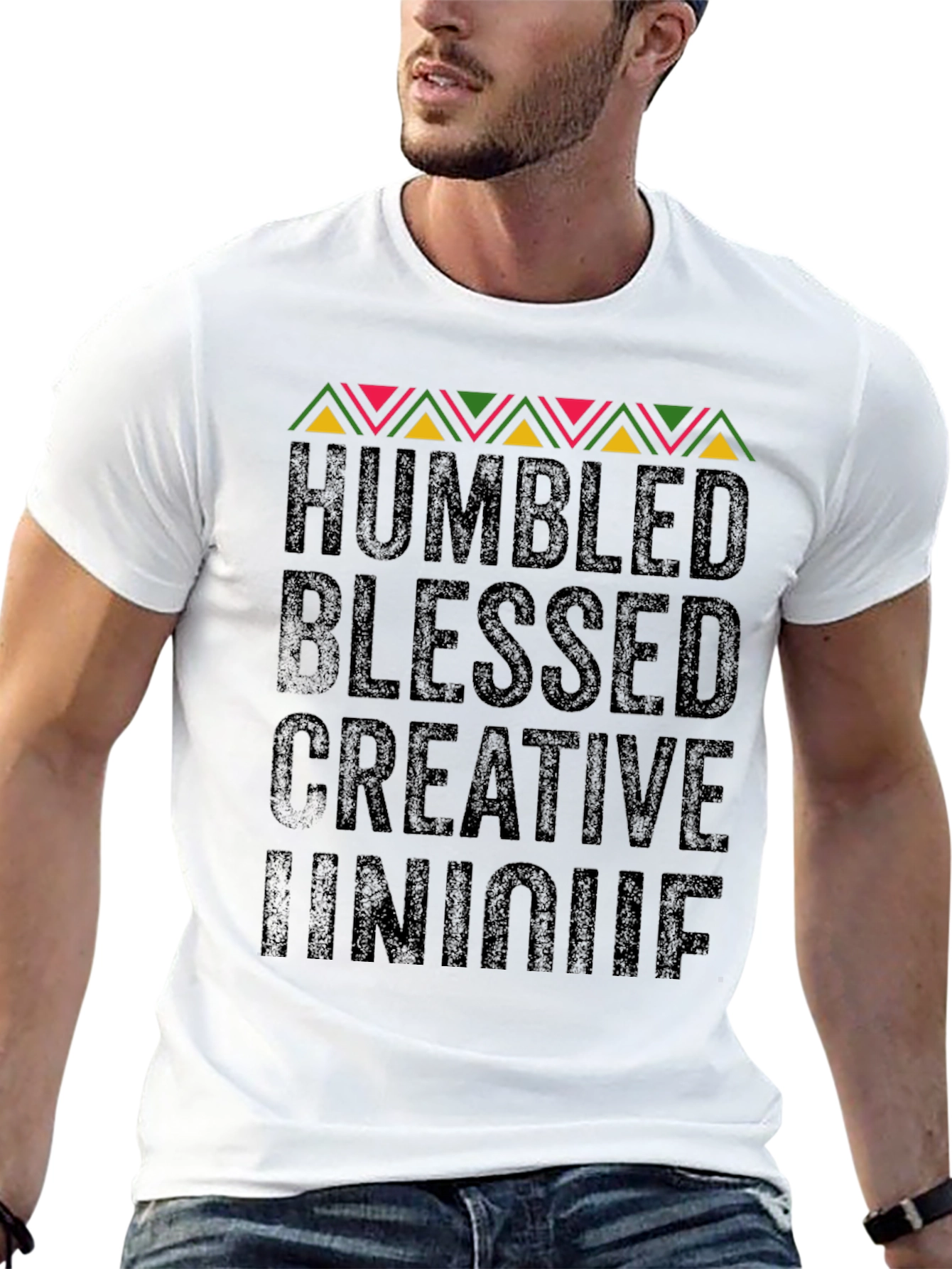 Black Humbled Blessed Creative Unique Black Graphic Tee view 13