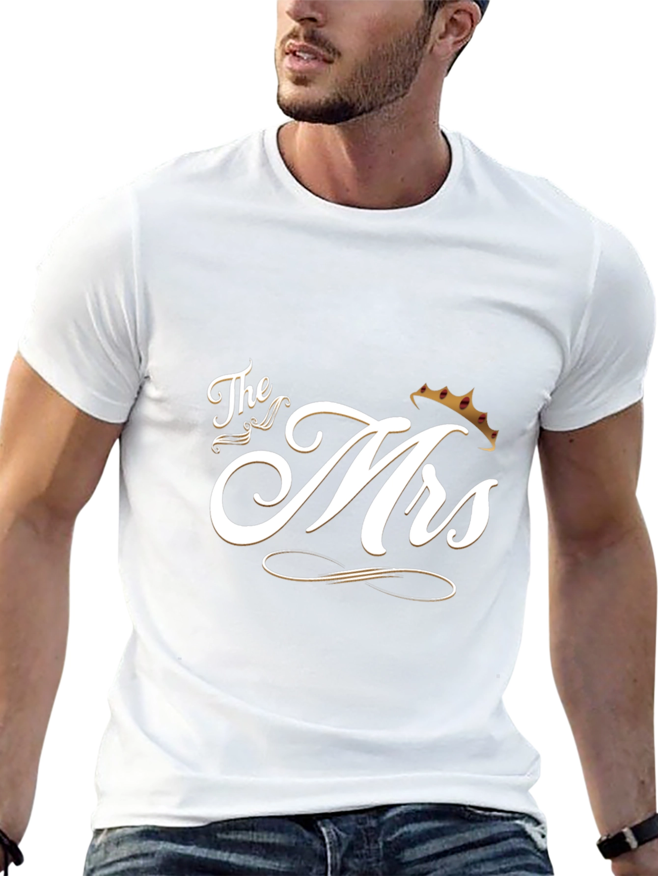 Black The Mrs. T-Shirt - Newlywed Gift view 13