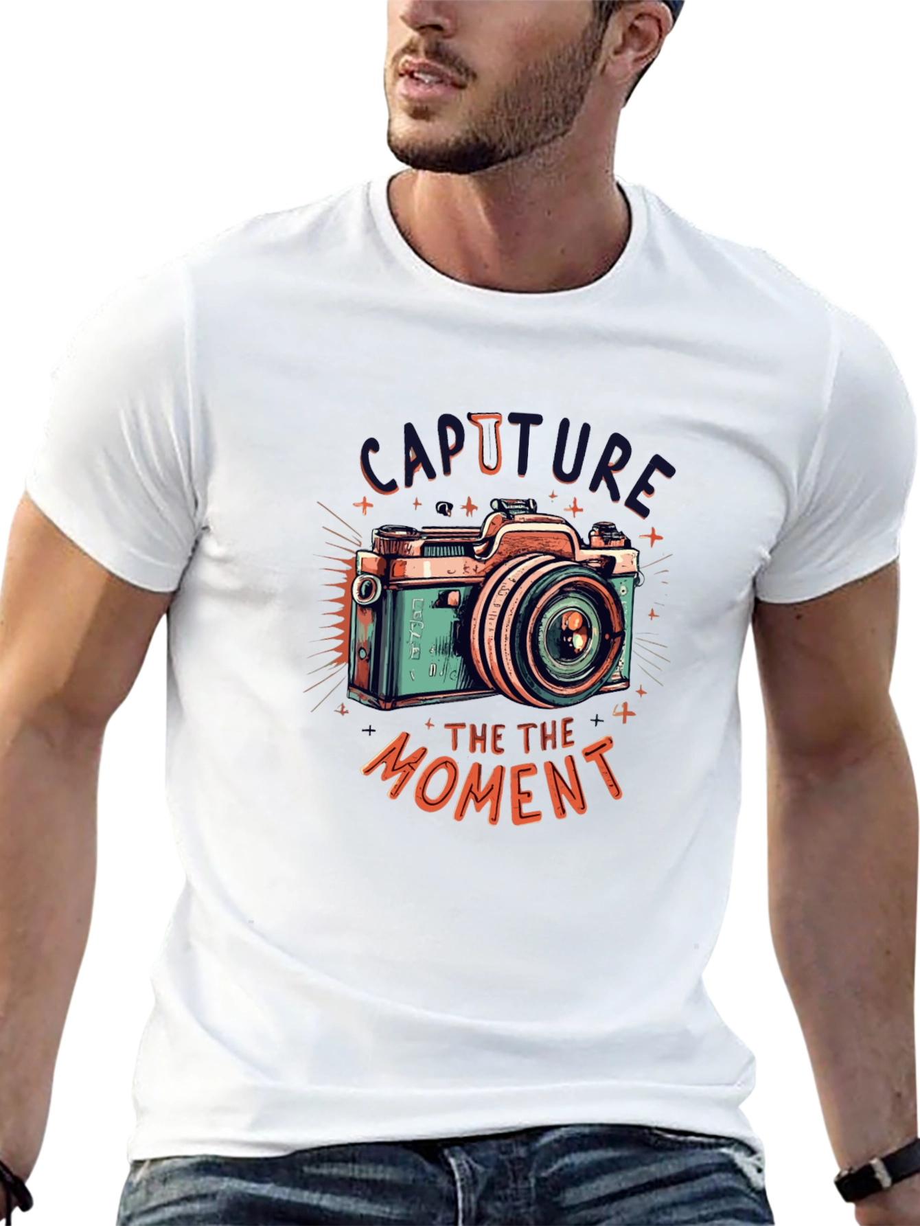 Black Retro Camera Graphic Tee - Capture the Moment view 13