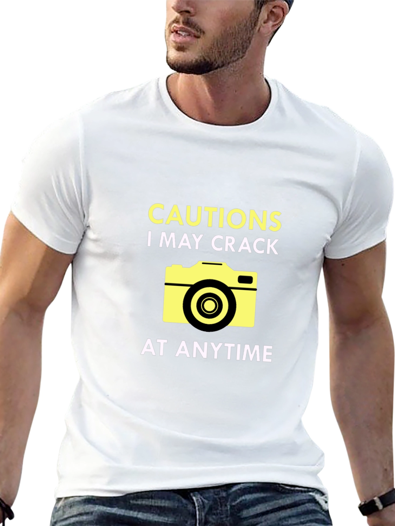 Black Funny Camera Humor T-Shirt view 13