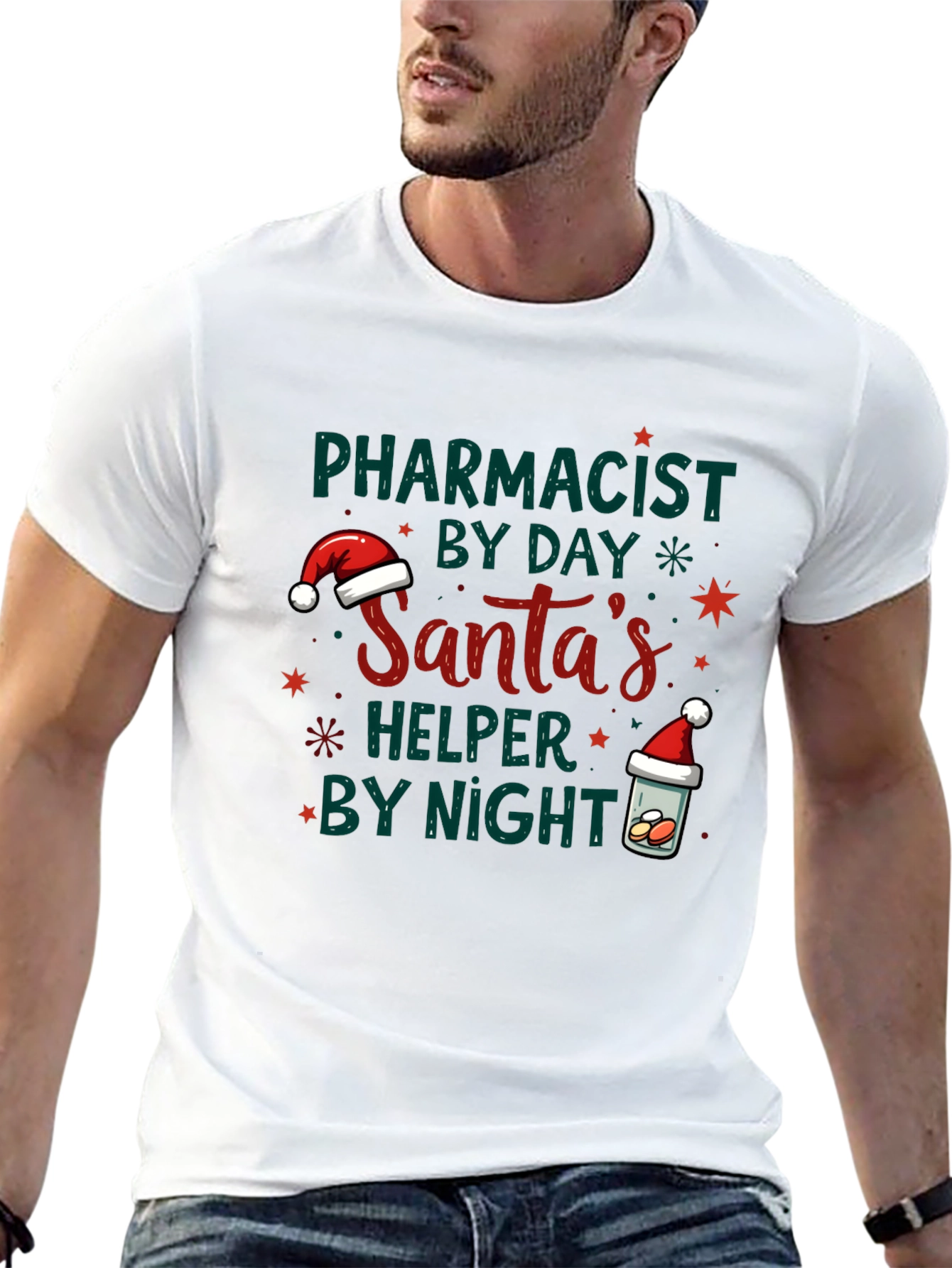 Black Pharmacist Santa's Helper Tee view 13