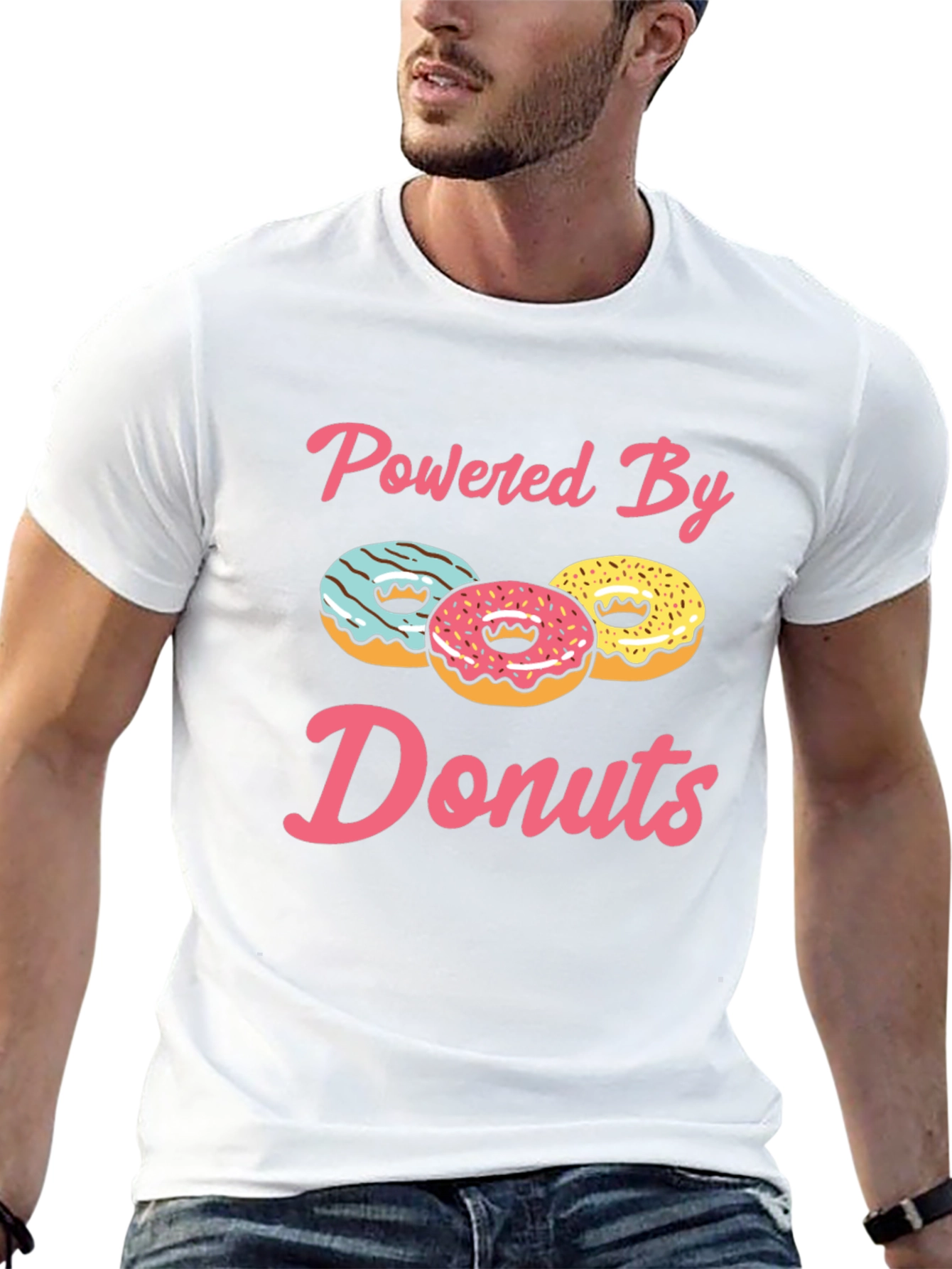 Black Powered By Donuts Graphic Tee view 13