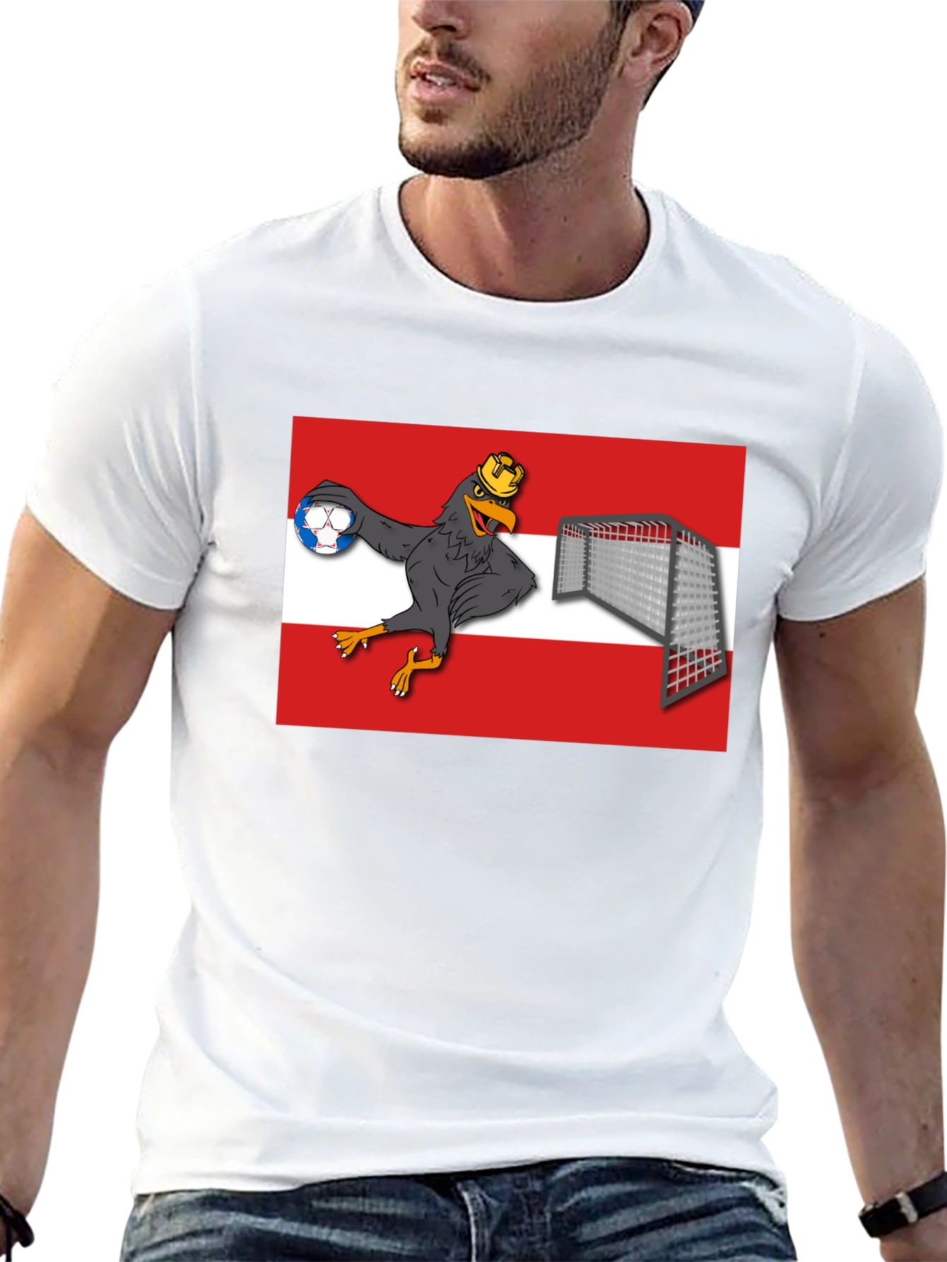 Black Austria Handball T-Shirt Funny Austrian Bird view 13