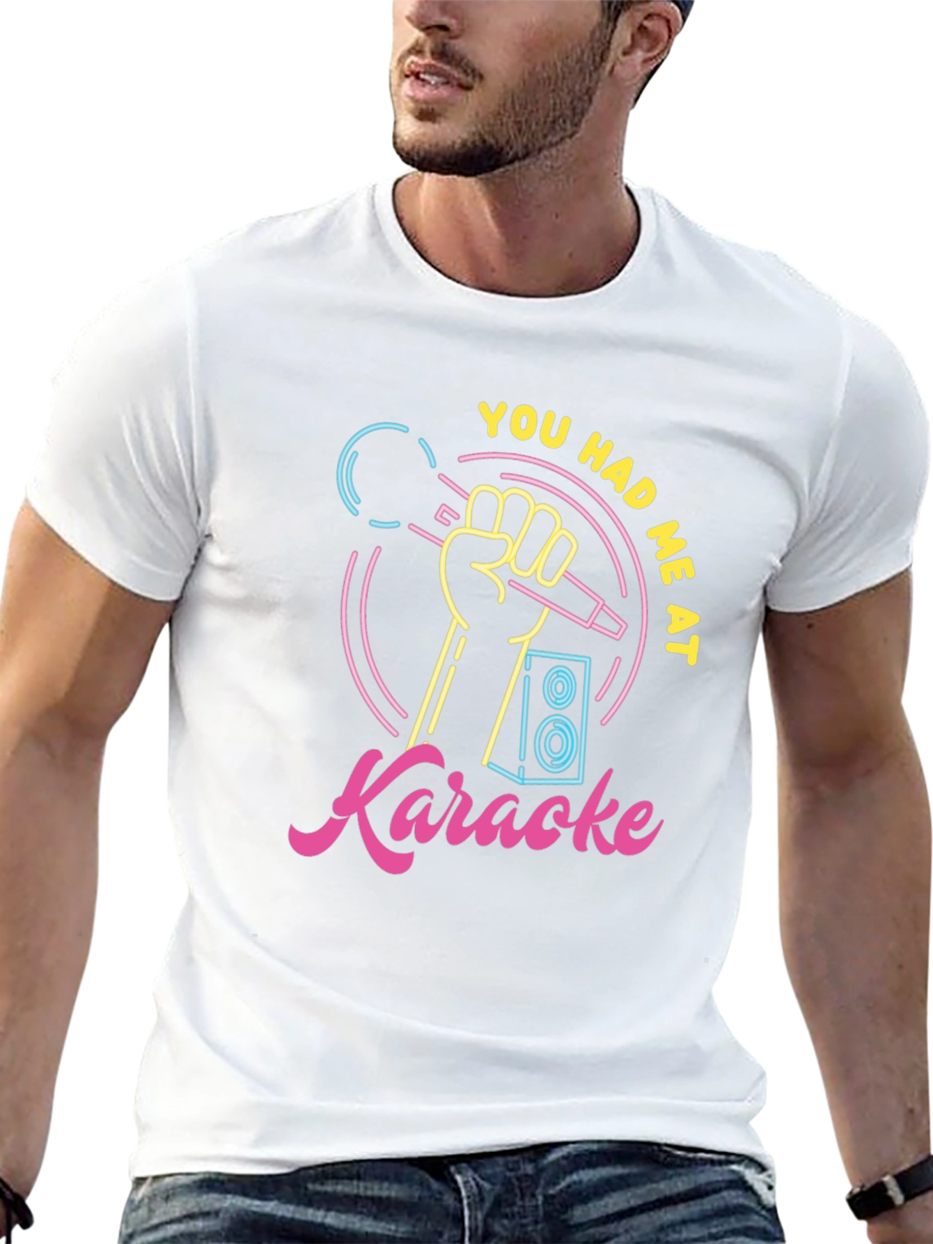 Black You Had Me At Karaoke - Graphic T-Shirt view 13