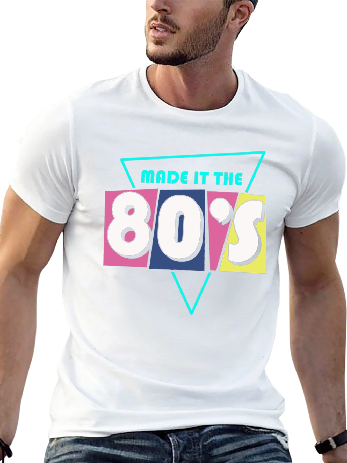 Black Made it the 80s Graphic Tee - Retro Style view 13