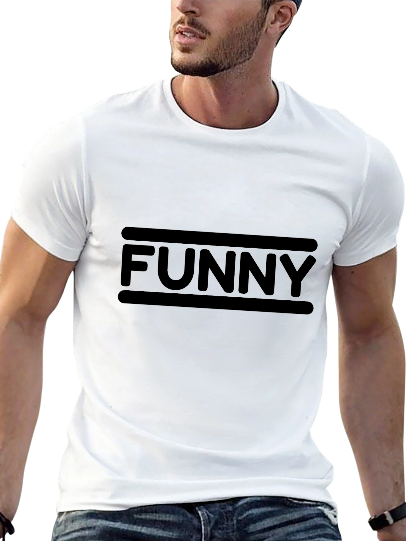 Black Funny Graphic Black T-Shirt view 13