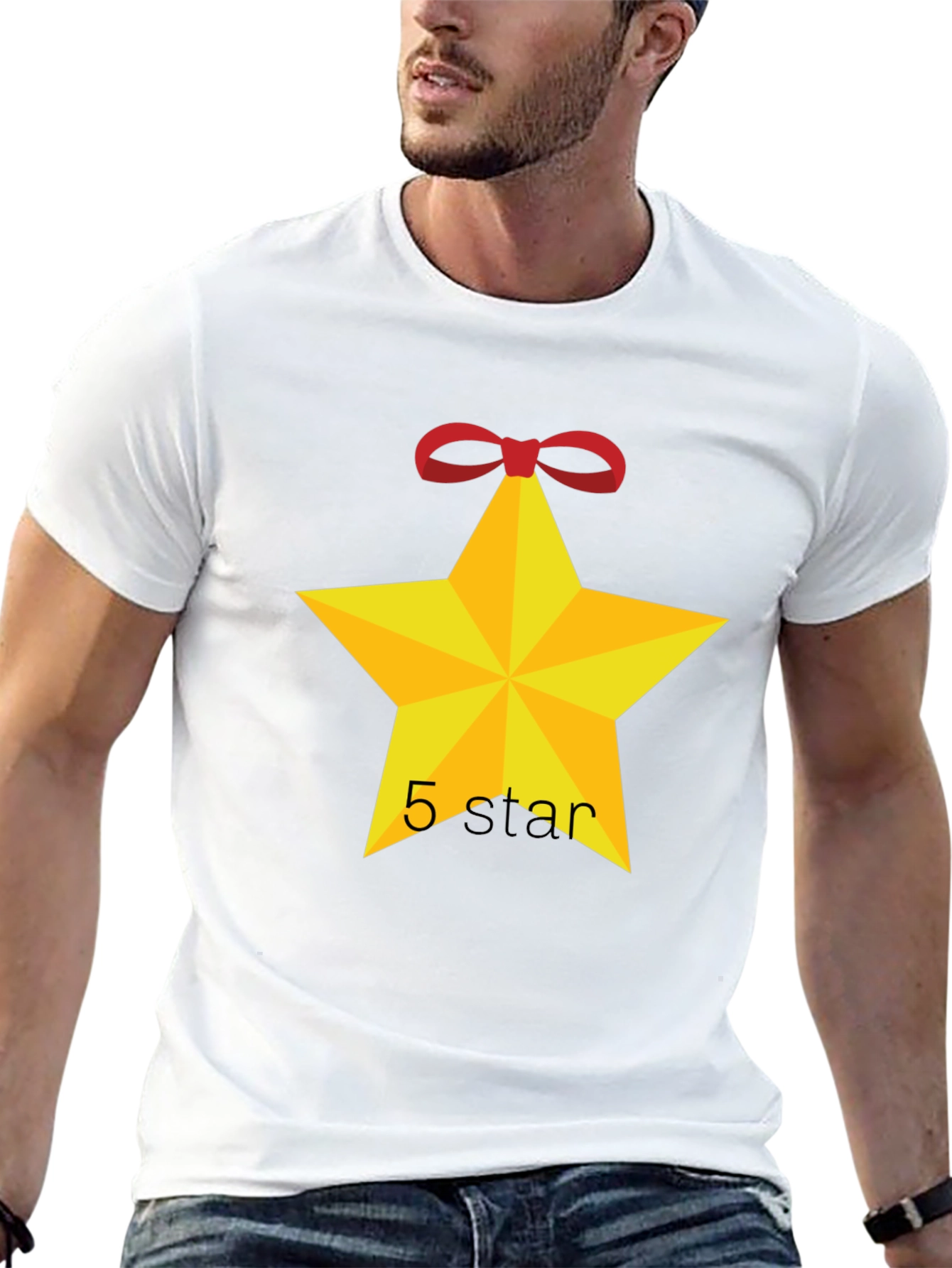 Black Five Star Holiday T-Shirt view 13