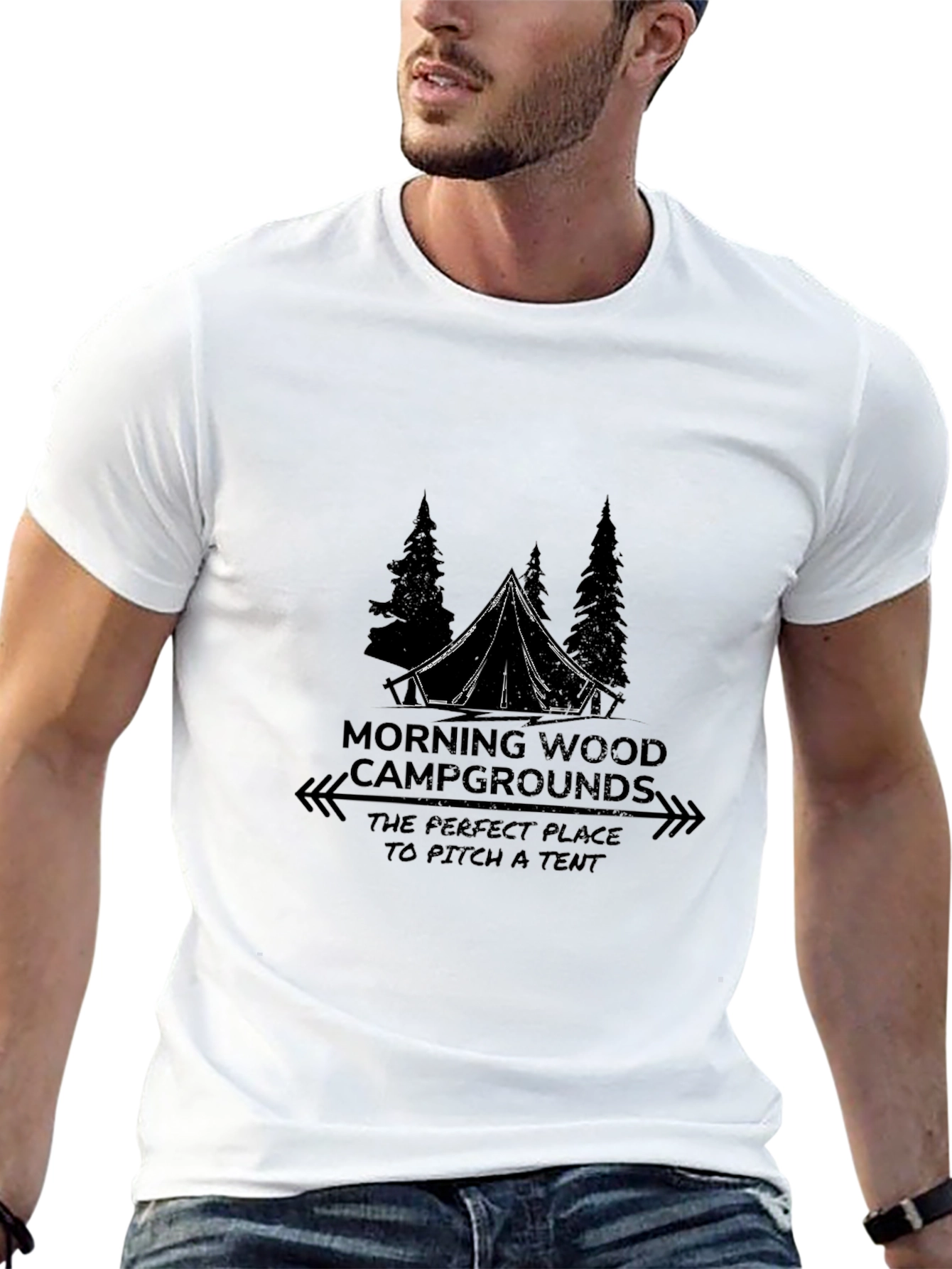Black Morning Wood Campground Graphic Tee view 13