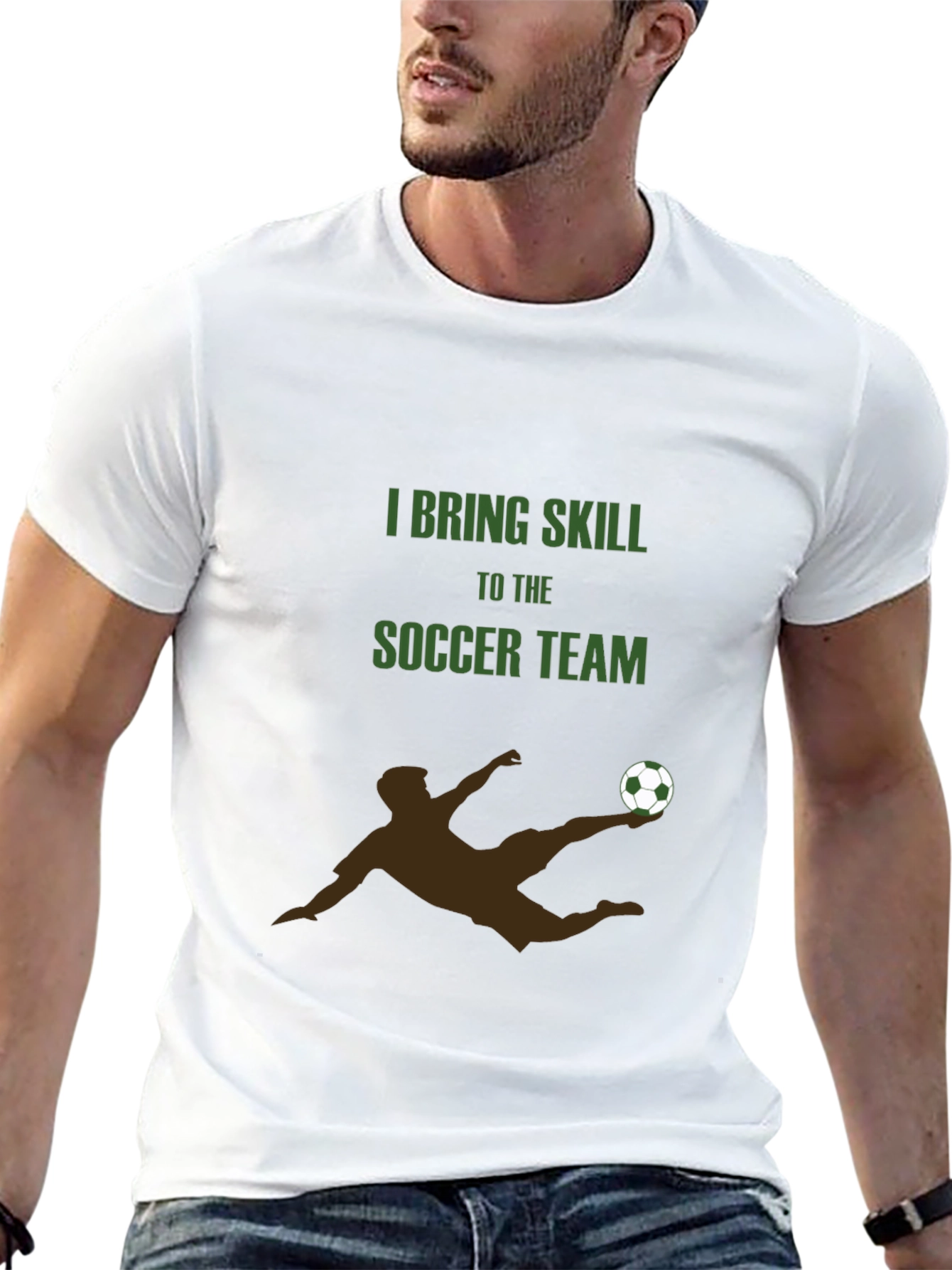 Black Soccer Team Skill T-Shirt view 13