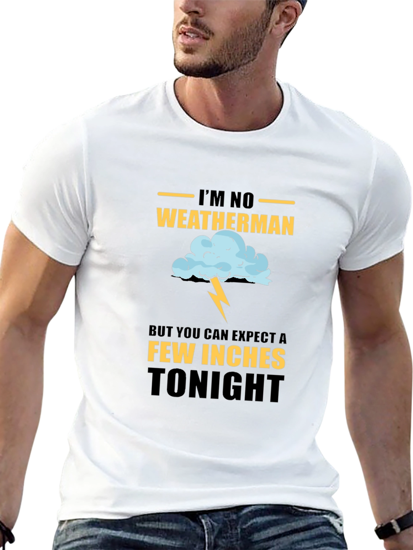 Black Humorous Weather Forecast Graphic Tee view 13