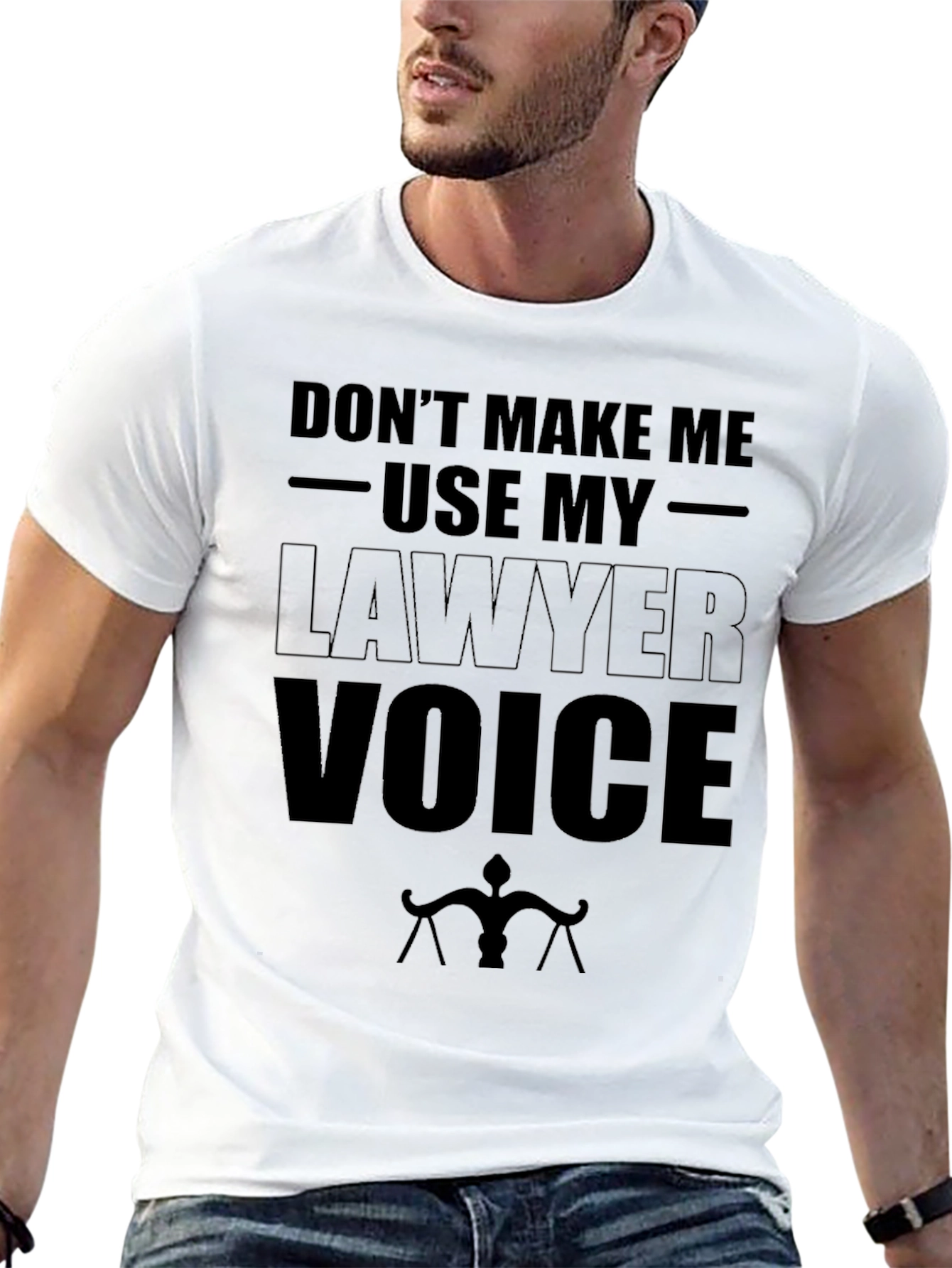 Black Lawyer Voice T-Shirt - Funny Attorney Gift view 13