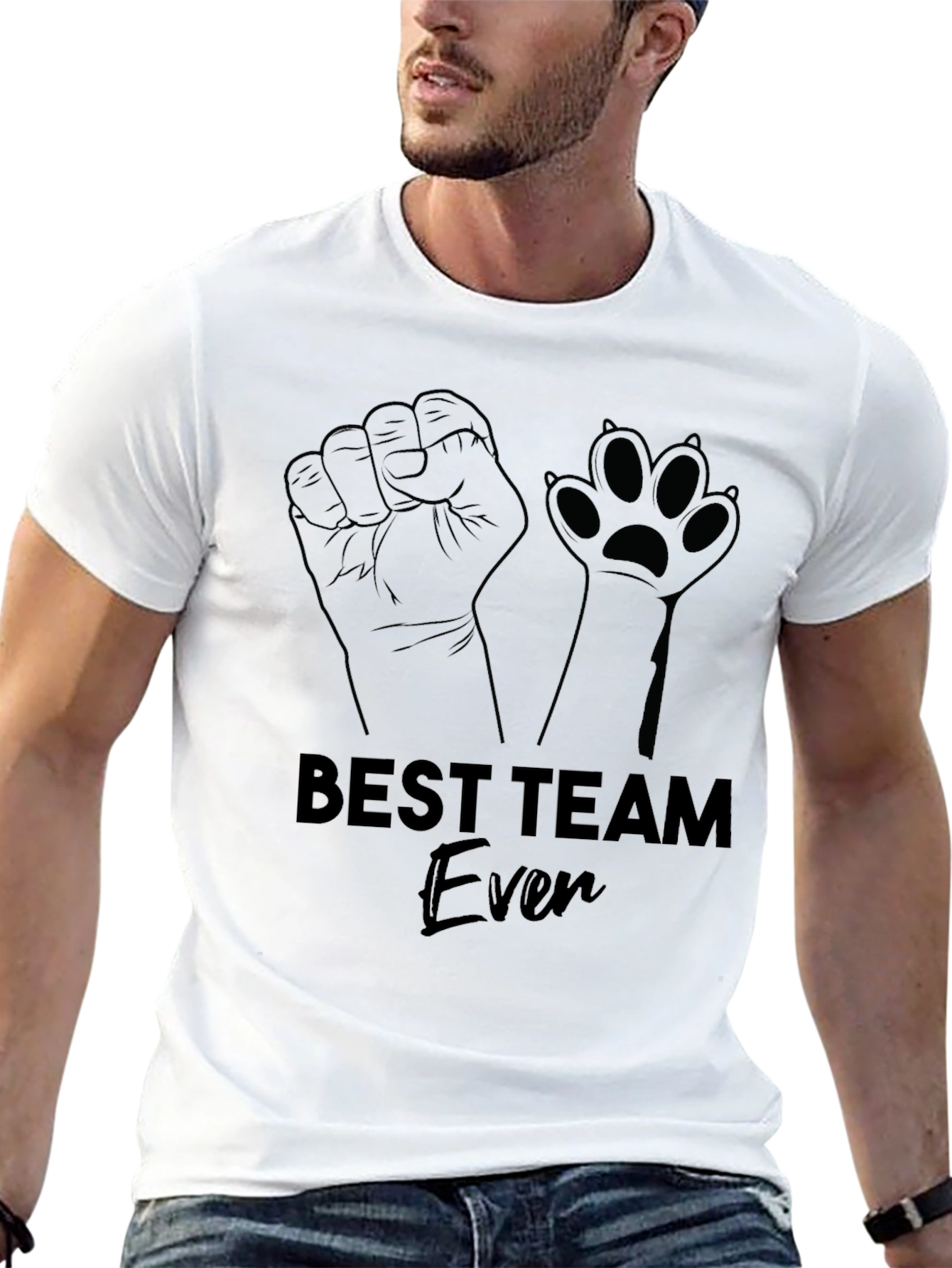 Black Best Team Ever T-Shirt view 13