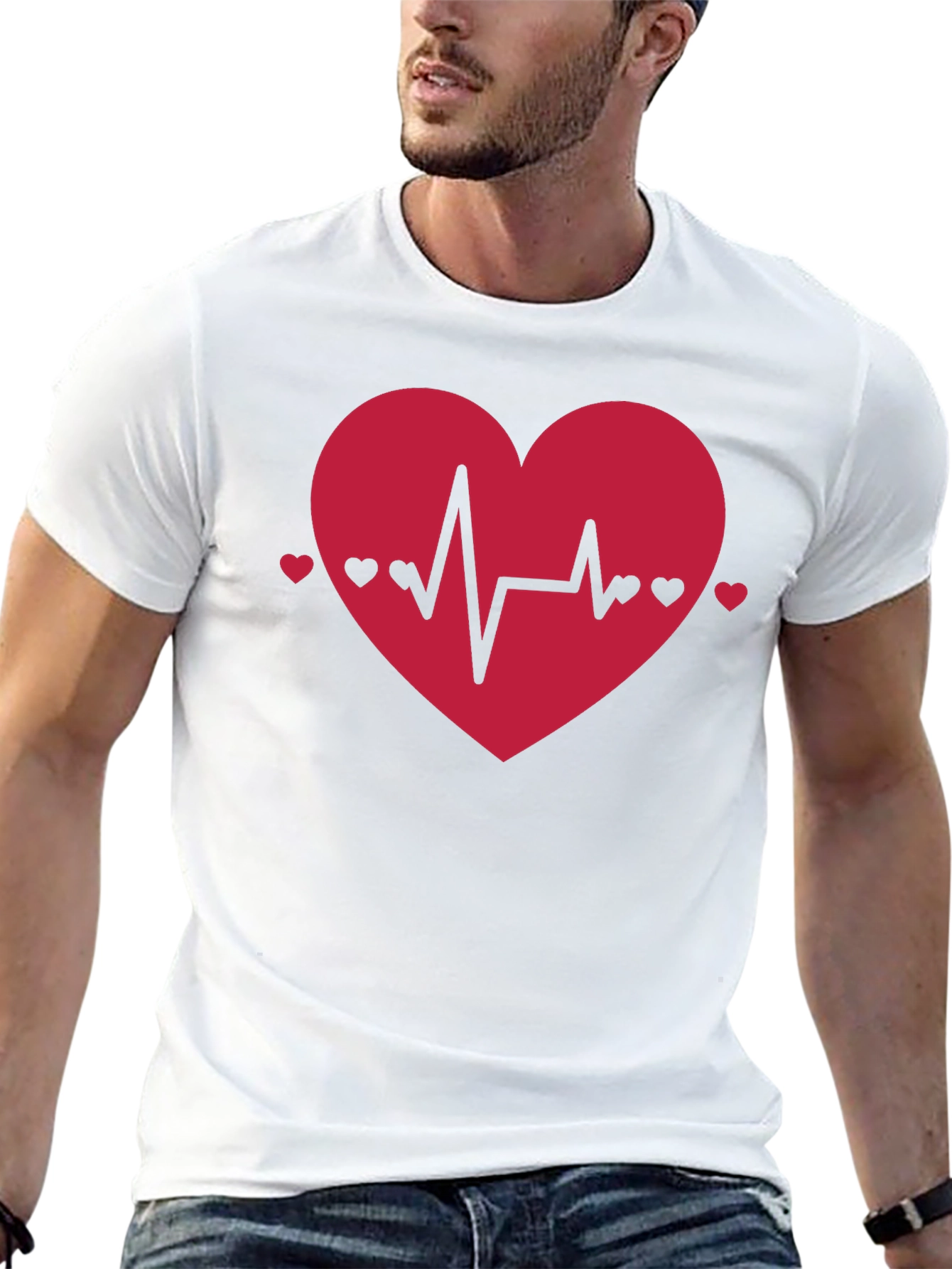 Black Heartbeat Heart Graphic Tee - Love & Life view 13