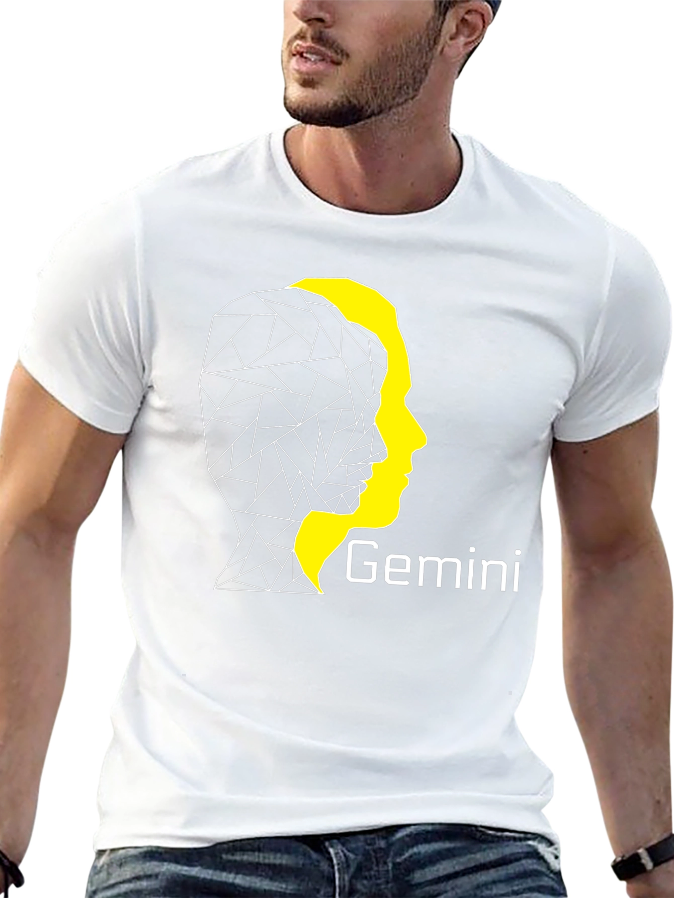 Black Gemini Zodiac T-Shirt - Stylish Black Tee view 13