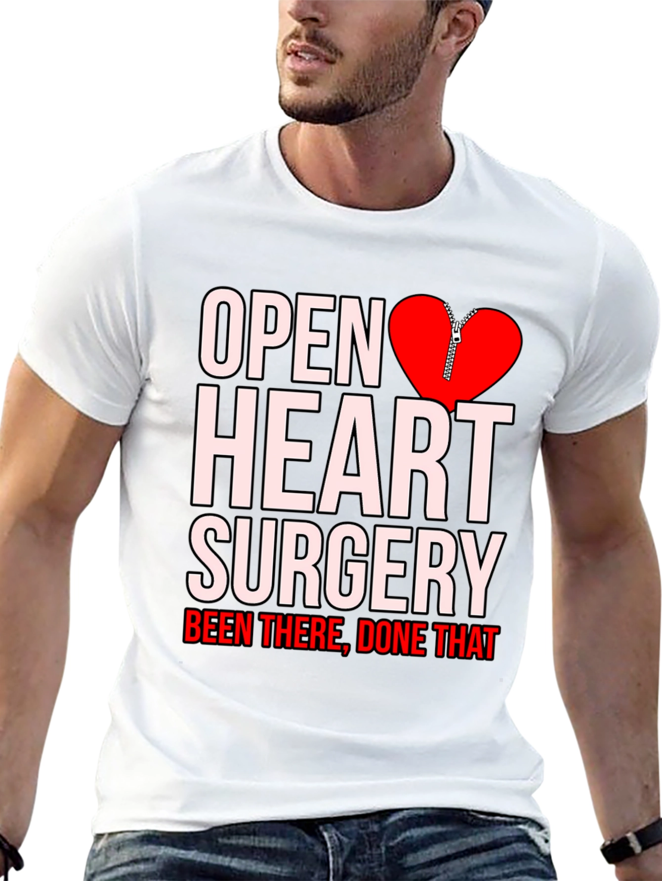 Black Open Heart Surgery Been There Done That T-Shirt view 13