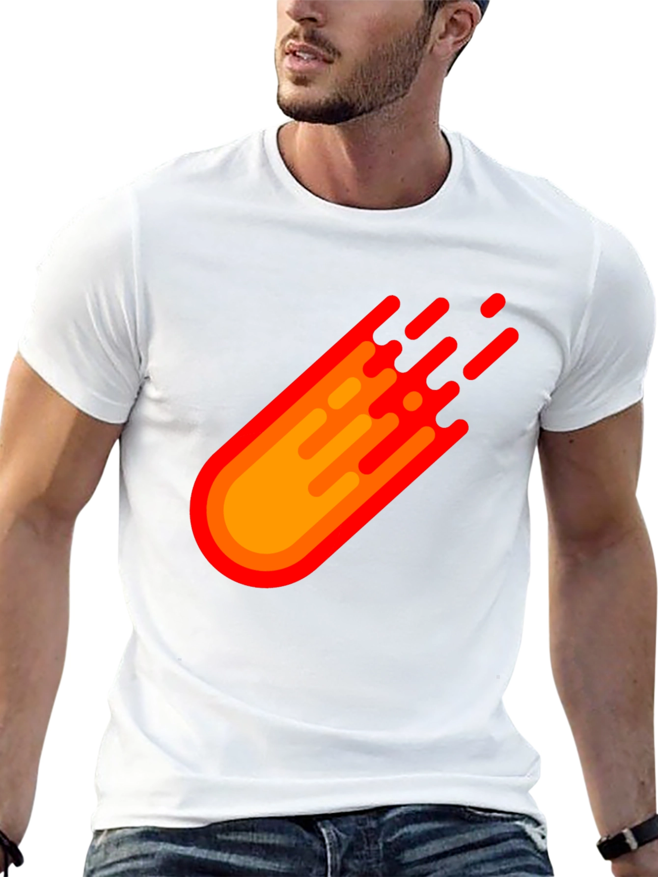 Black Bold Meteor Graphic Tee - Soft Black Cotton view 13