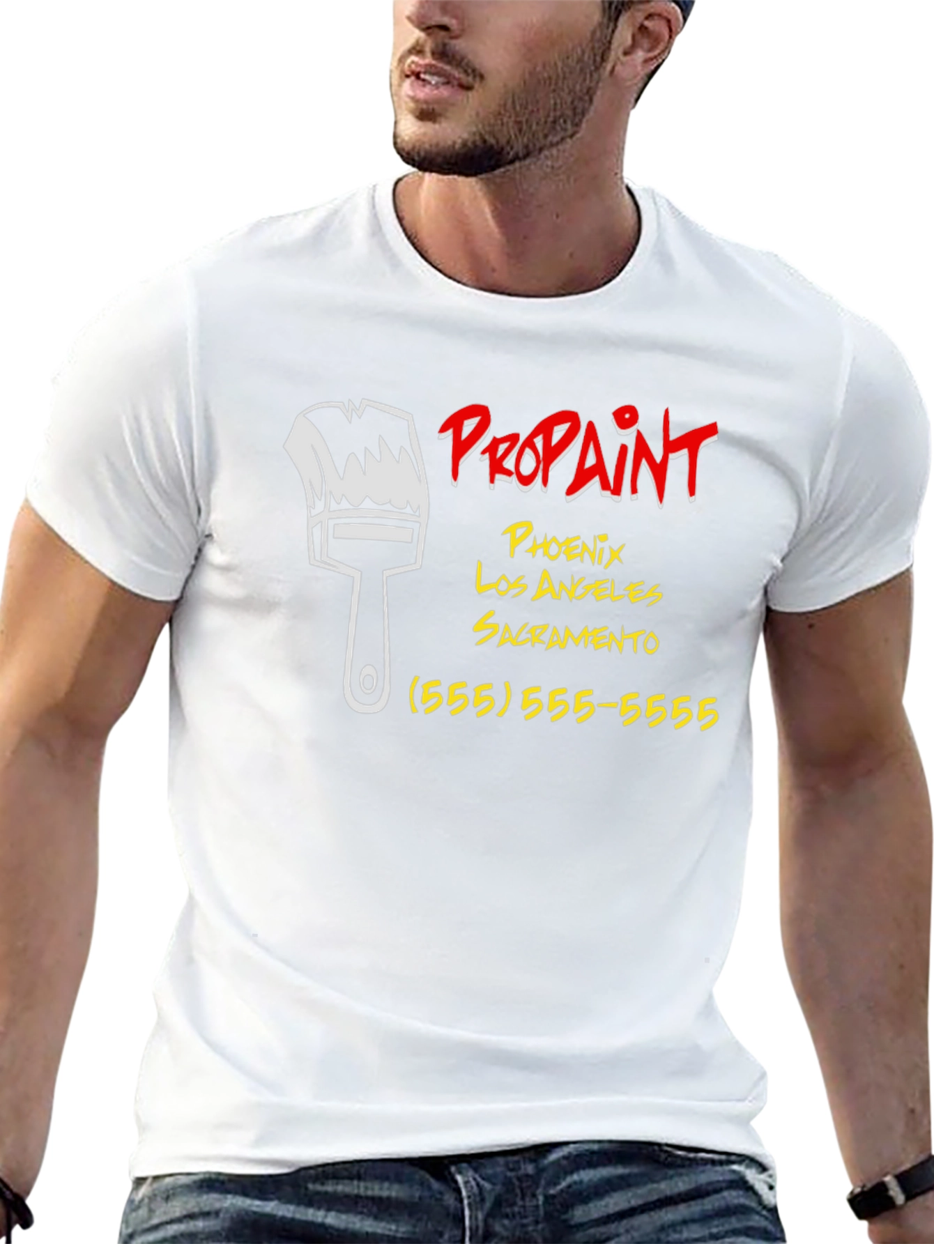Black Pro Paint Services T-Shirt view 13