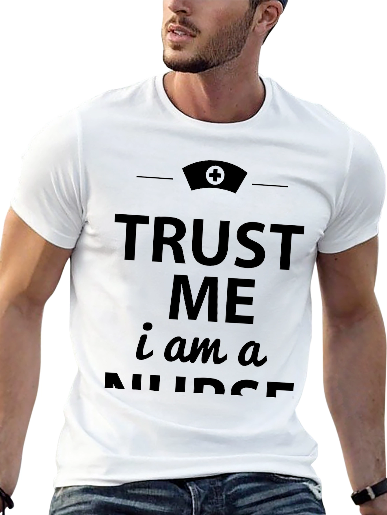 Black Trust Me I'm A Nurse T-Shirt - Funny Sarcastic Tee view 13