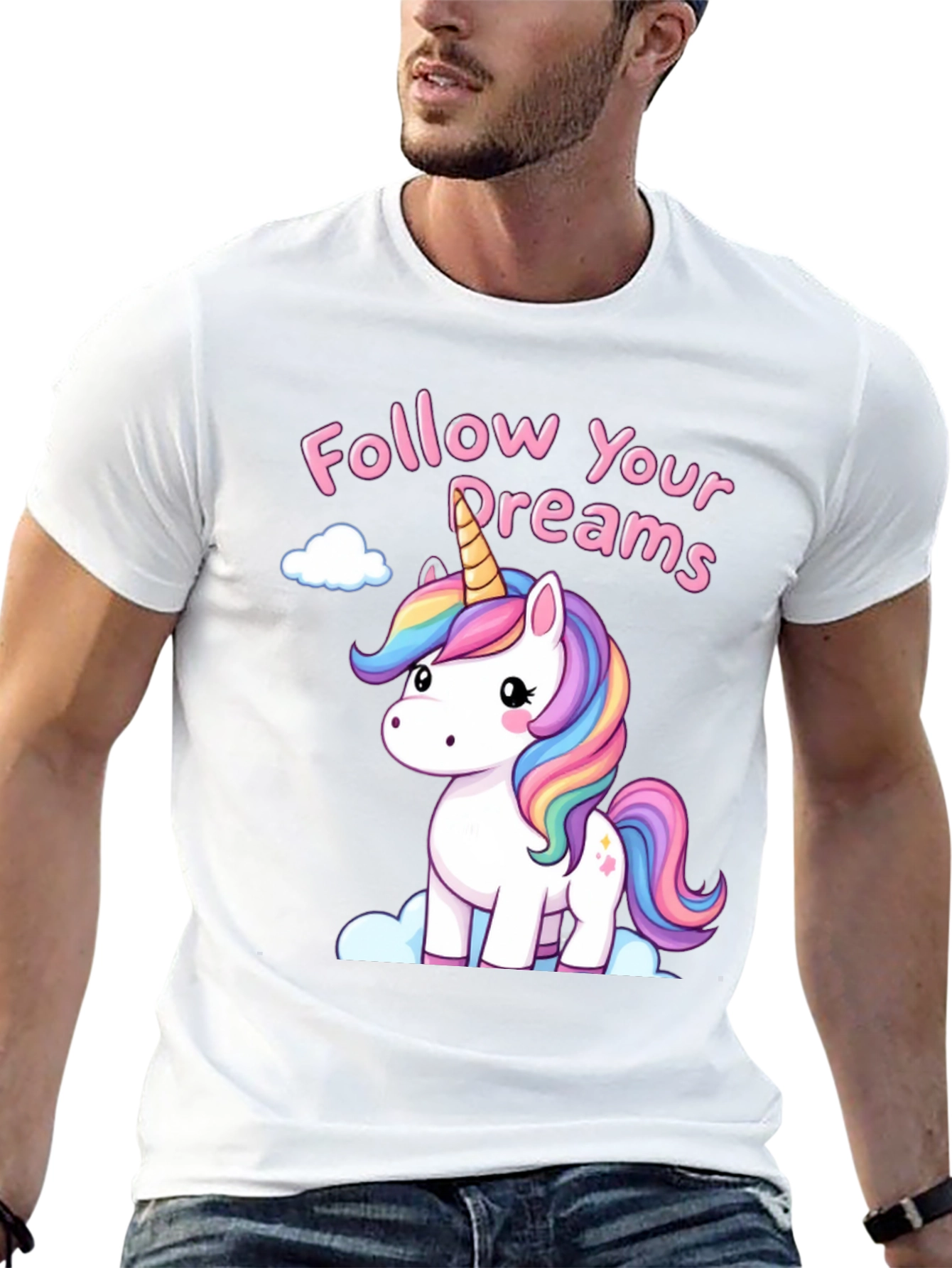 Black Unicorn Follow Your Dreams Graphic Tee - Black view 13