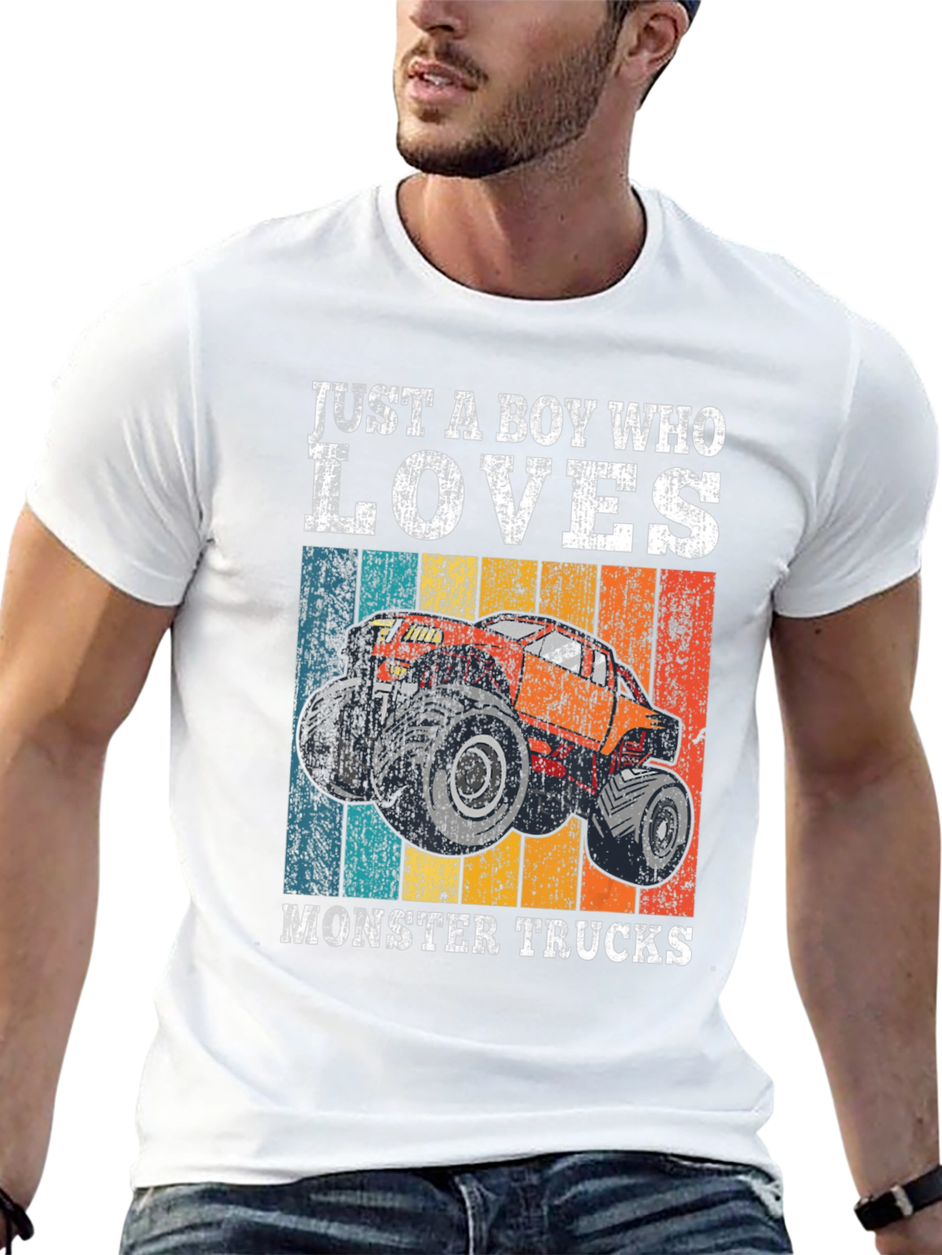 Black Monster Truck Lover Graphic Tee view 13