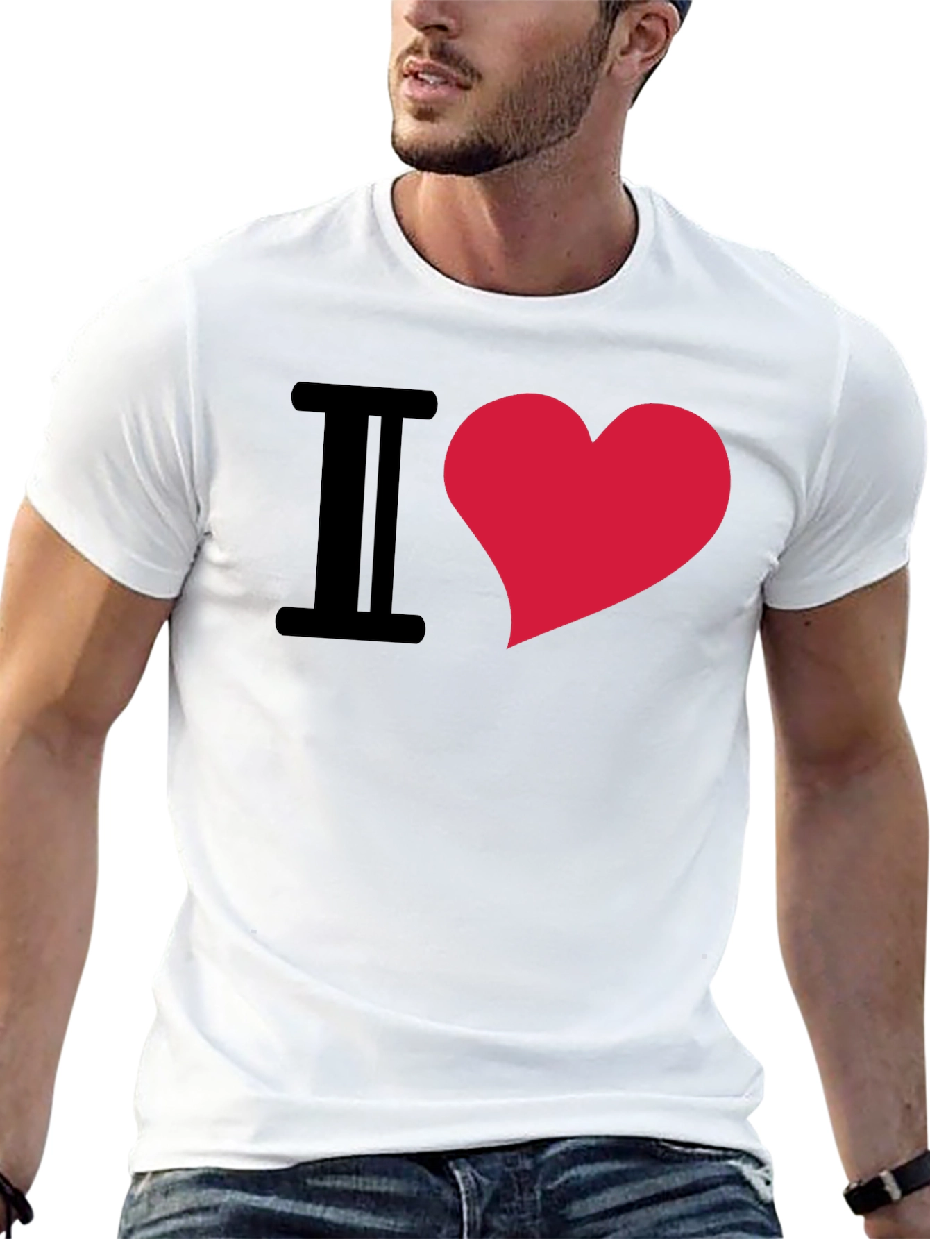 Black I Heart Graphic Tee - Trendy & Comfortable view 13