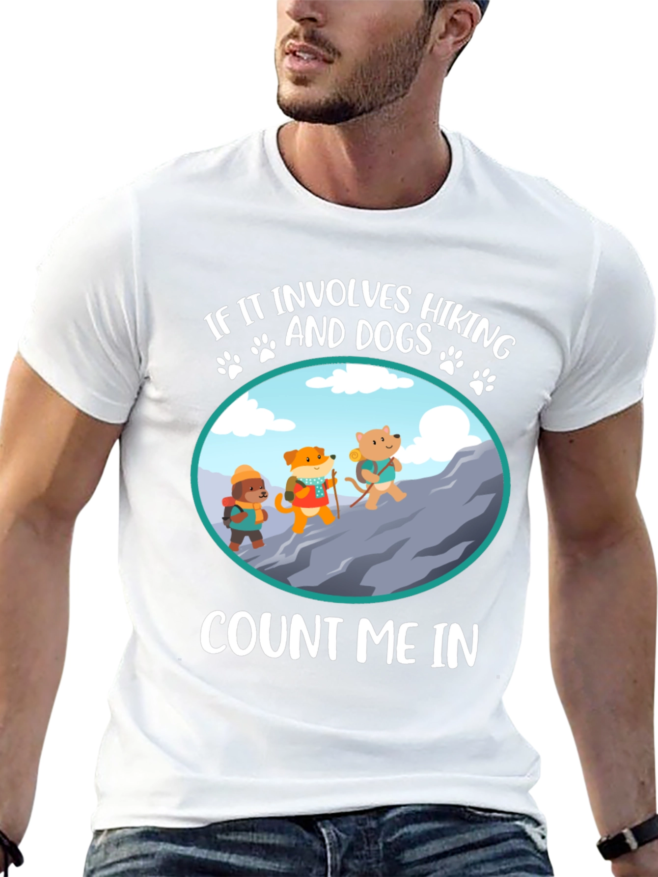 Hiking Dogs Graphic Tee - Count Me In! - 13