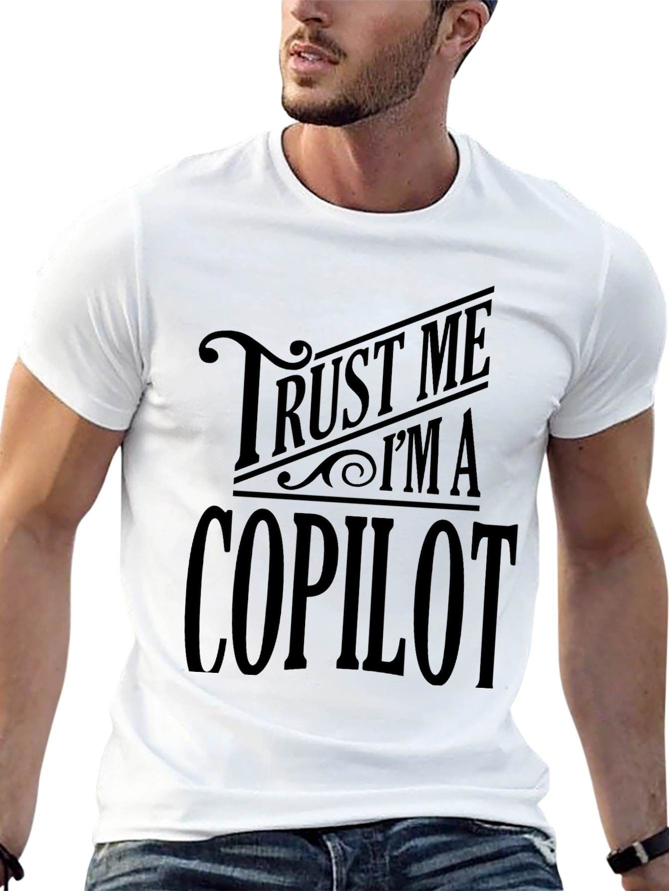 Black Trust Me I'm A Copilot Graphic Tee view 13