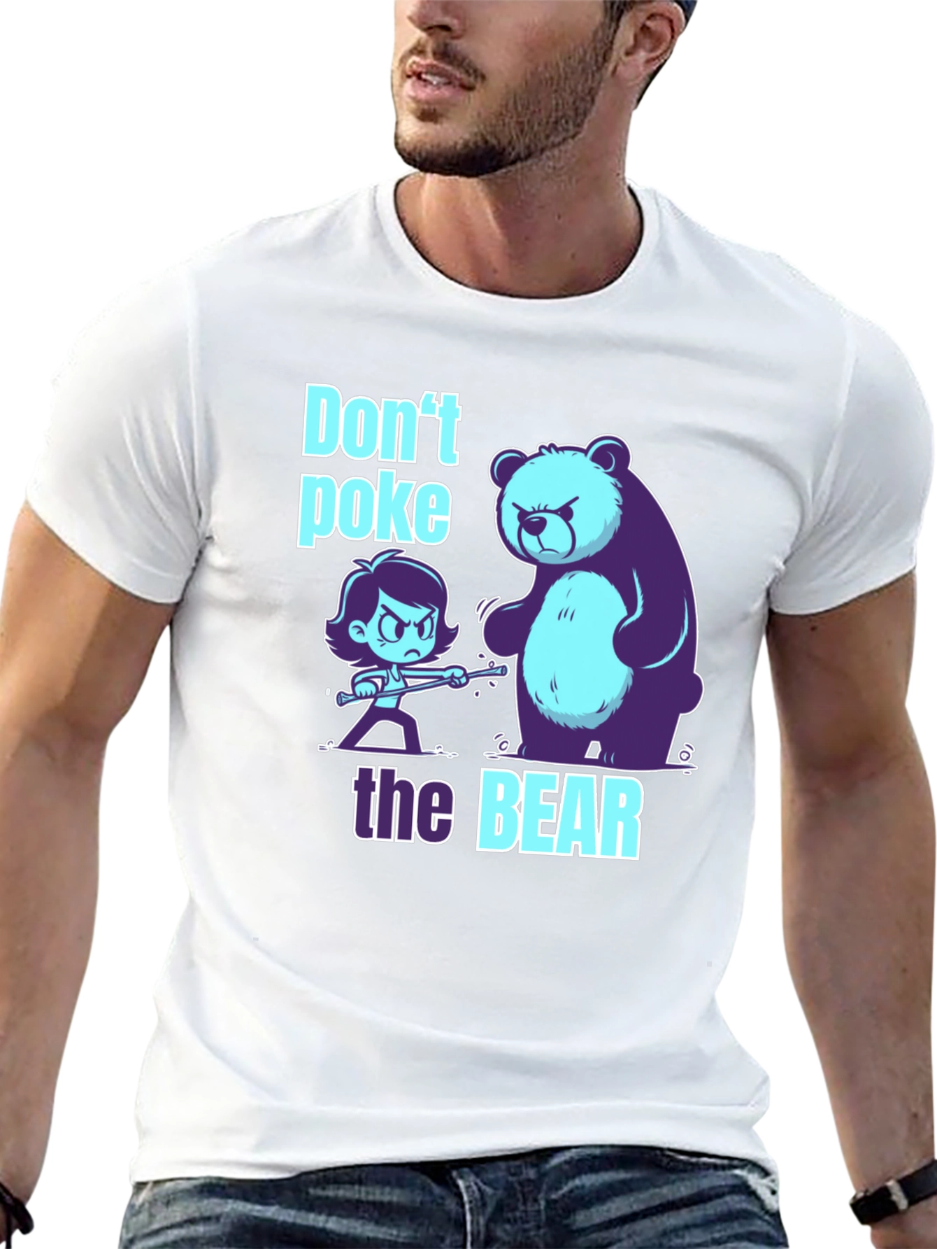 Black Don't Poke the Bear Graphic T-Shirt view 13