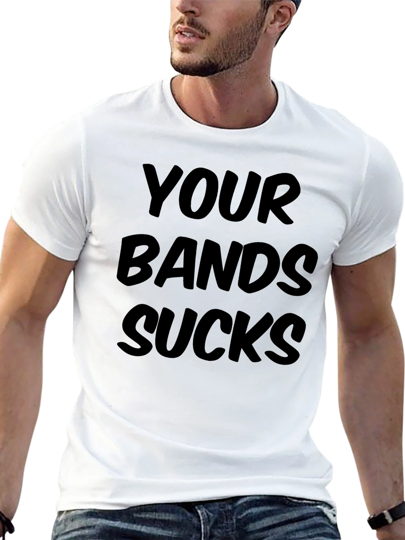 Black Your Band Sucks Graphic Tee - Bold Statement Shirt view 13
