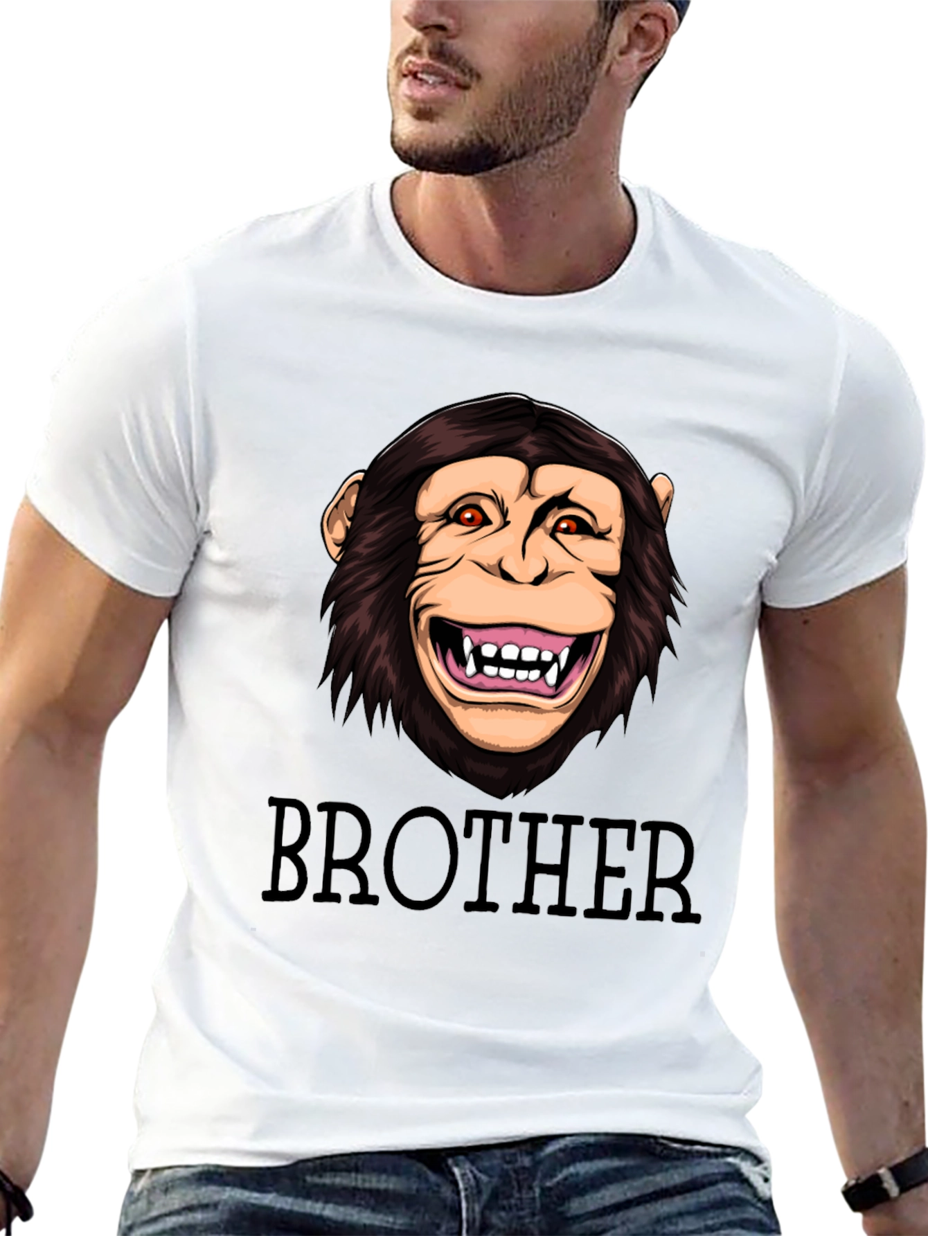 Black Brother Monkey Graphic T-Shirt view 13